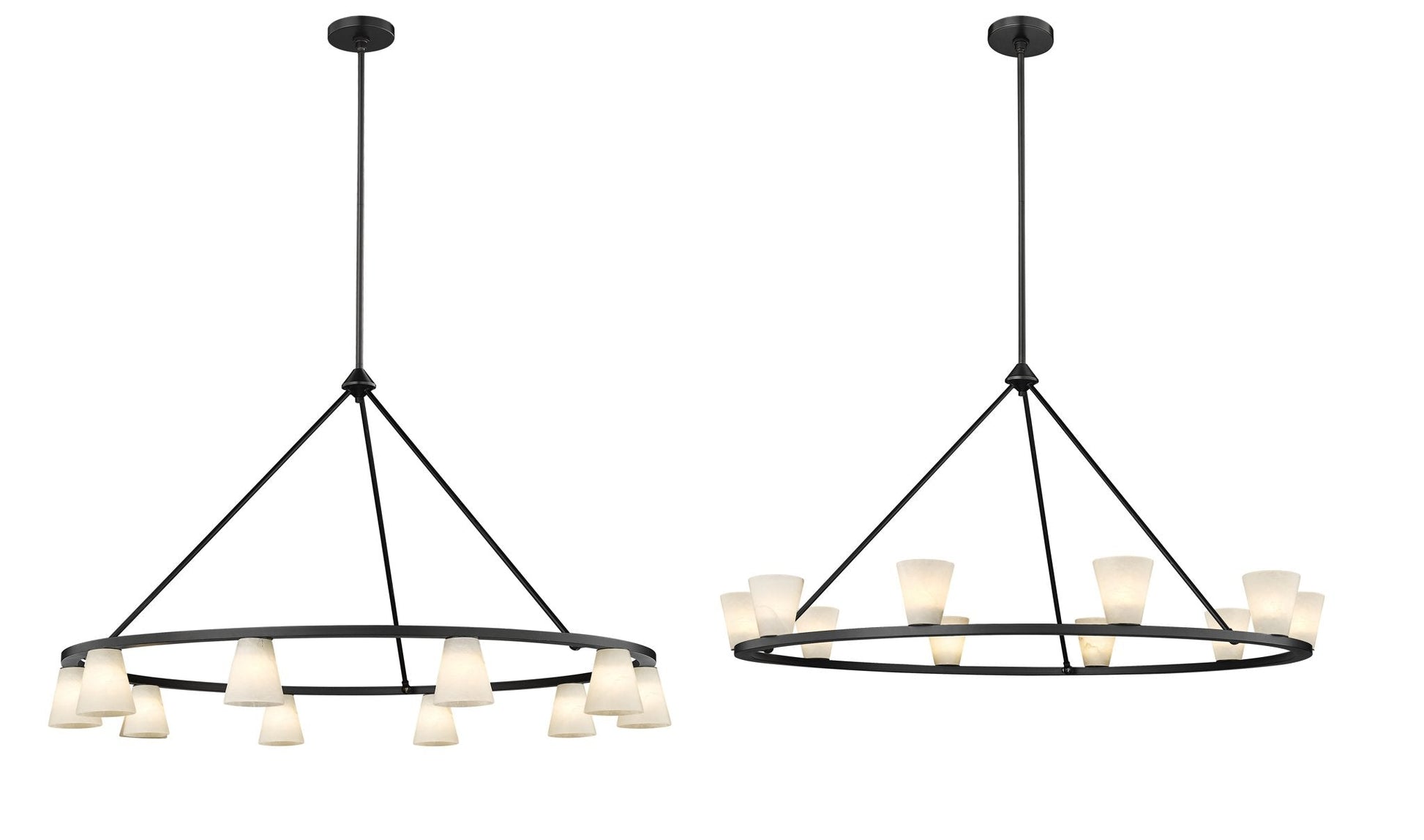 Ironstone 10-Light Spanish Alabaster Chandelier-4