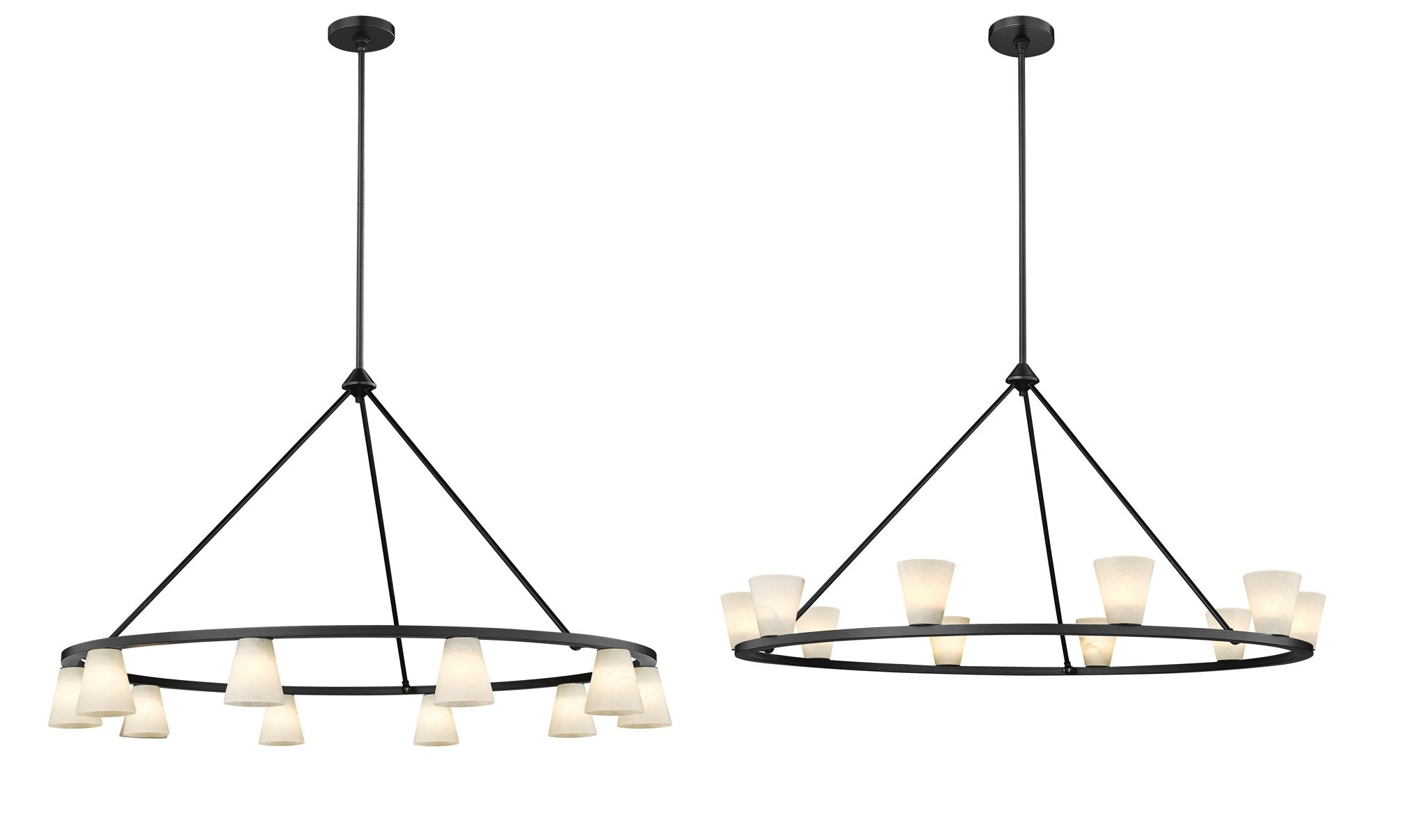 Ironstone 10-Light Spanish Alabaster Chandelier-zoom-4