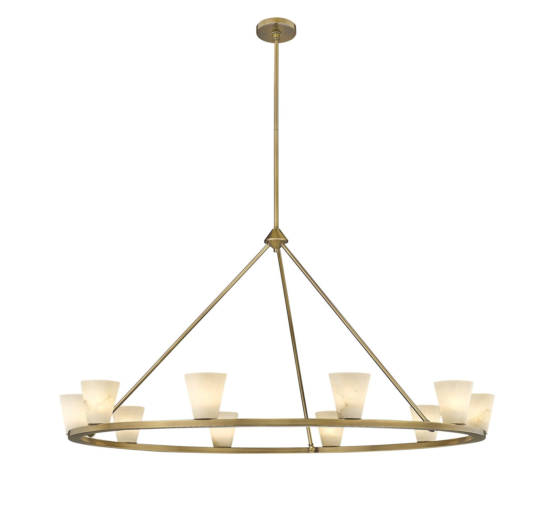 Ironstone 10-Light Spanish Alabaster Chandelier-8