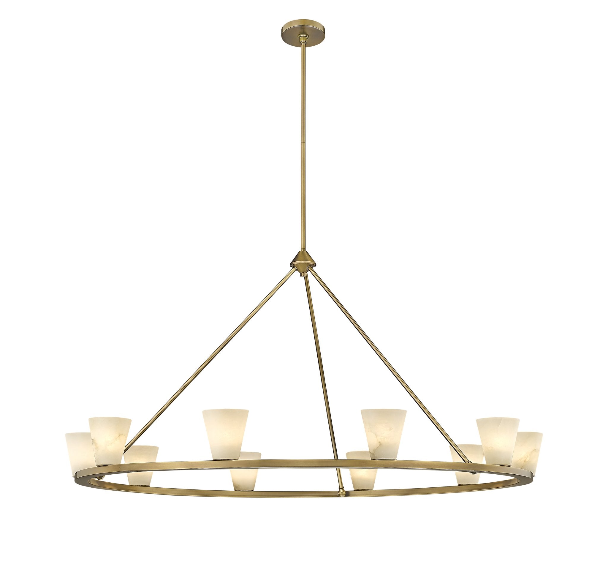 Ironstone 10-Light Spanish Alabaster Chandelier-zoom-8