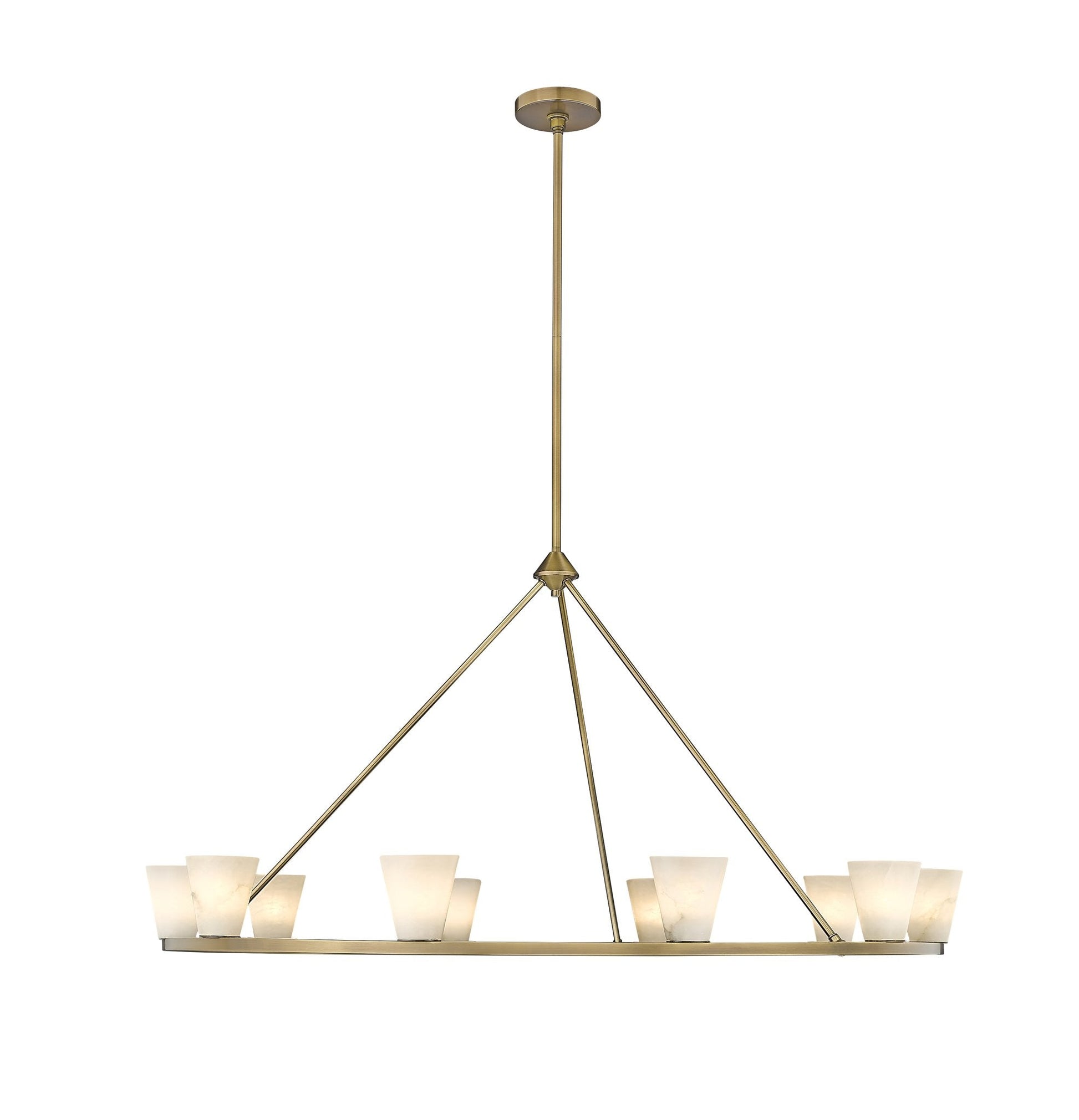 Ironstone 10-Light Spanish Alabaster Chandelier-12