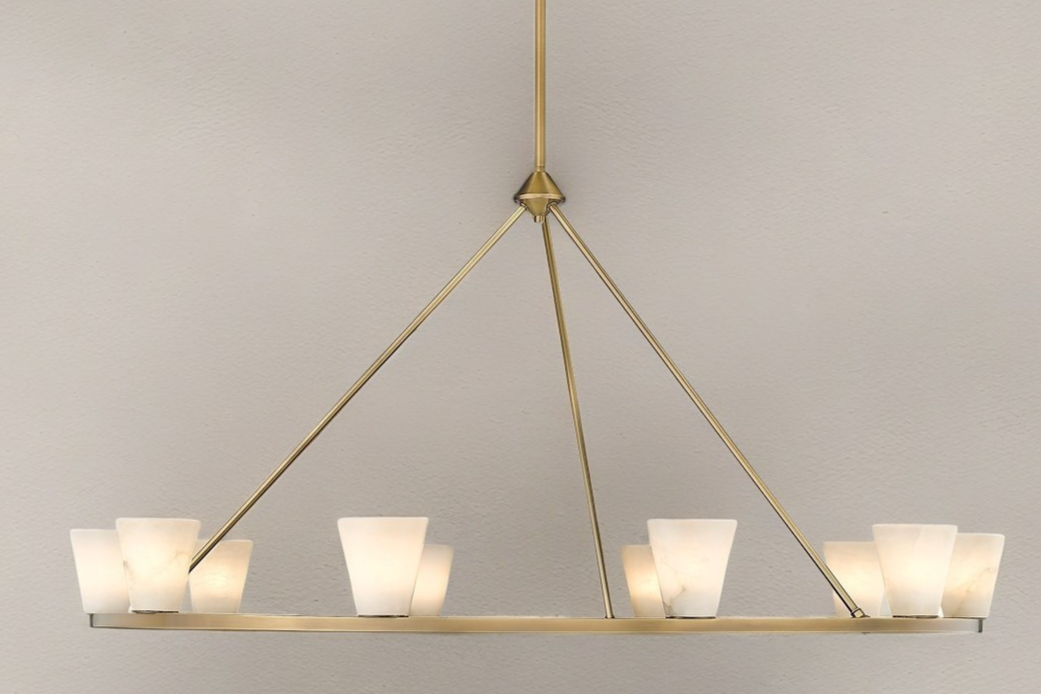 Ironstone 10-Light Spanish Alabaster Chandelier-9