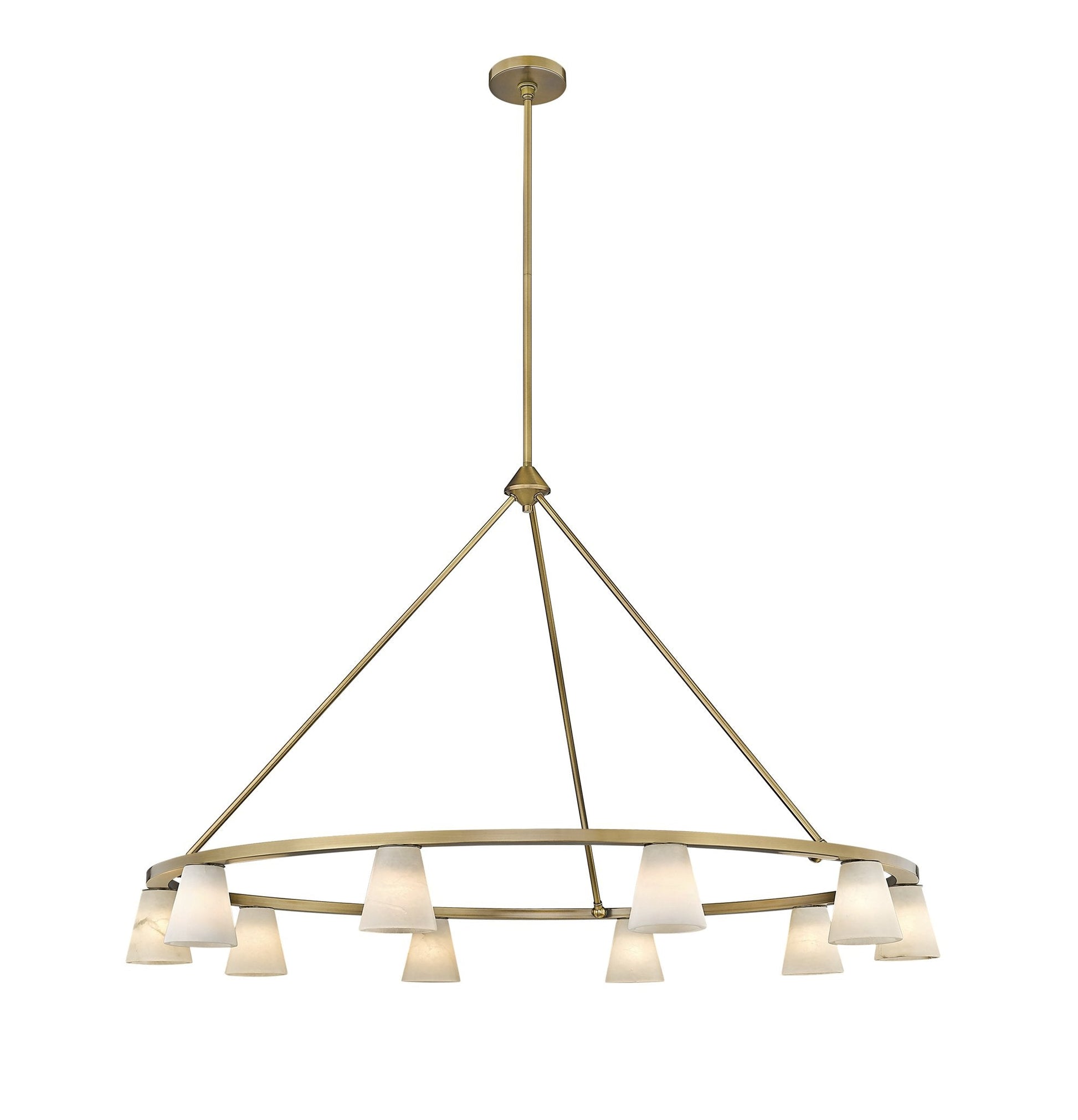 Ironstone 10-Light Spanish Alabaster Chandelier-11