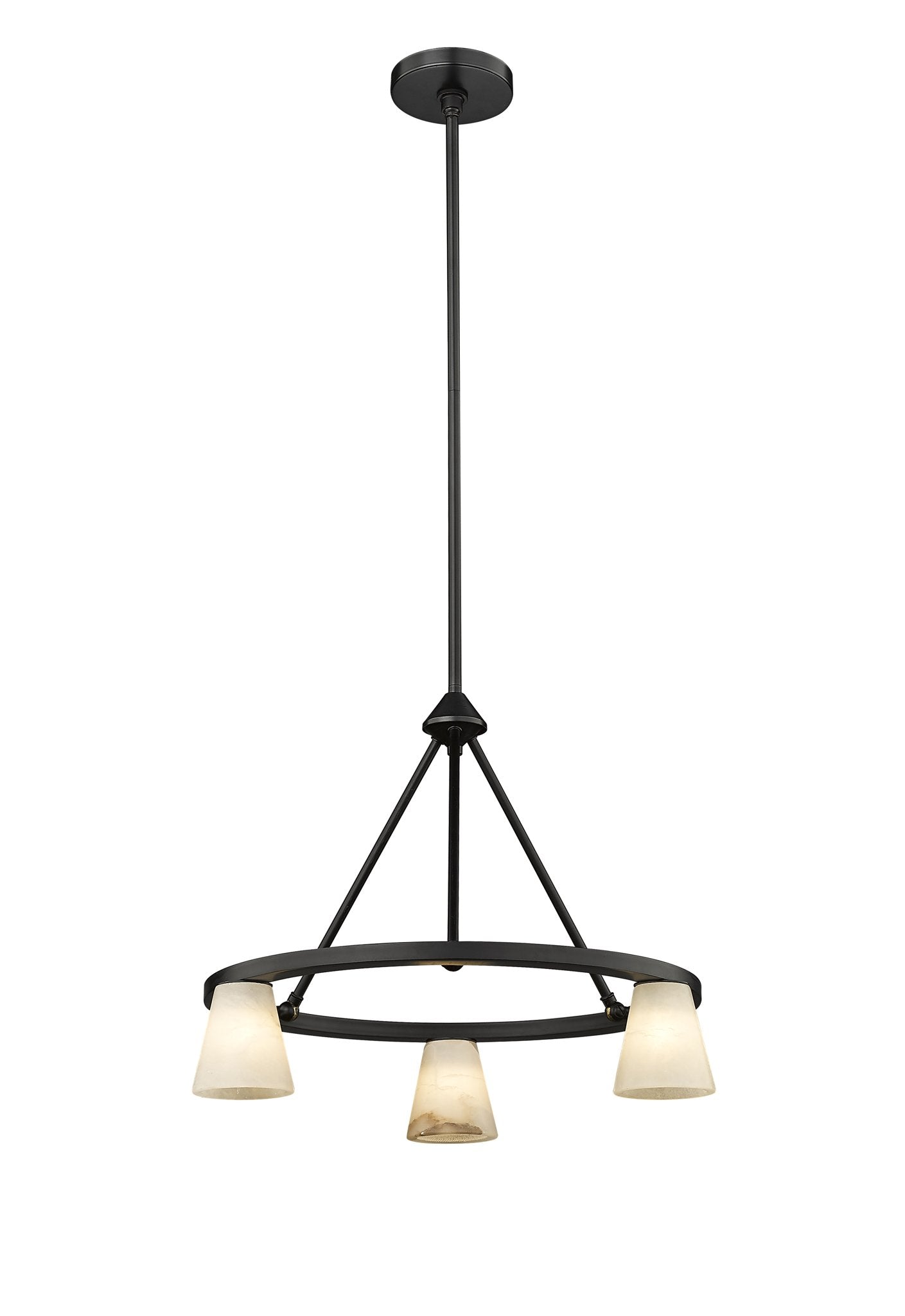 Ironstone 3-Light Spanish Alabaster Chandelier-15