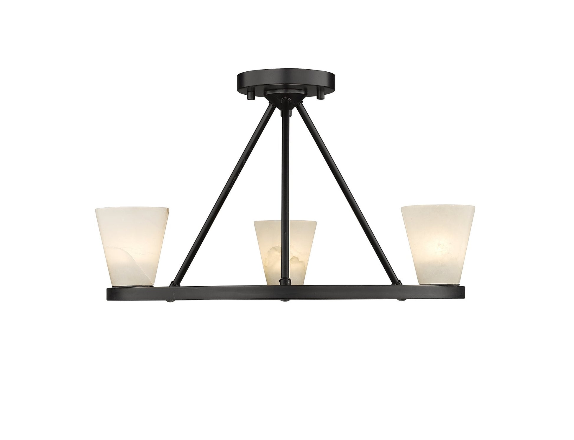 Ironstone 3-Light Spanish Alabaster Chandelier-20