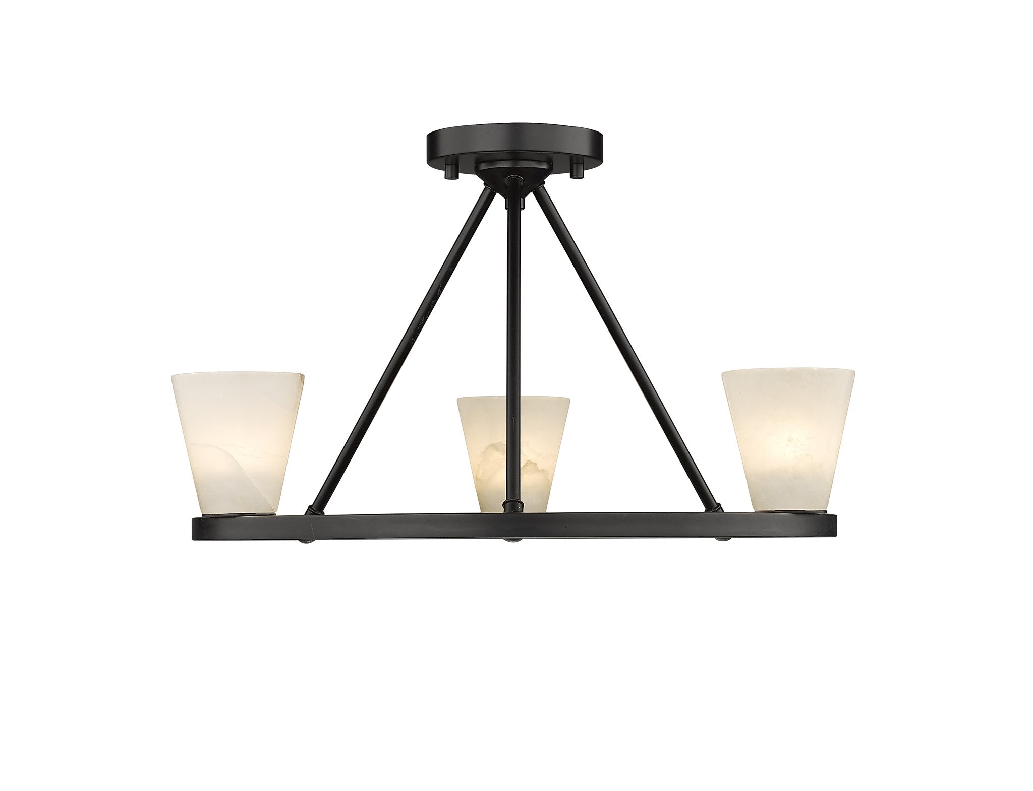 Ironstone 3-Light Spanish Alabaster Chandelier-zoom-20