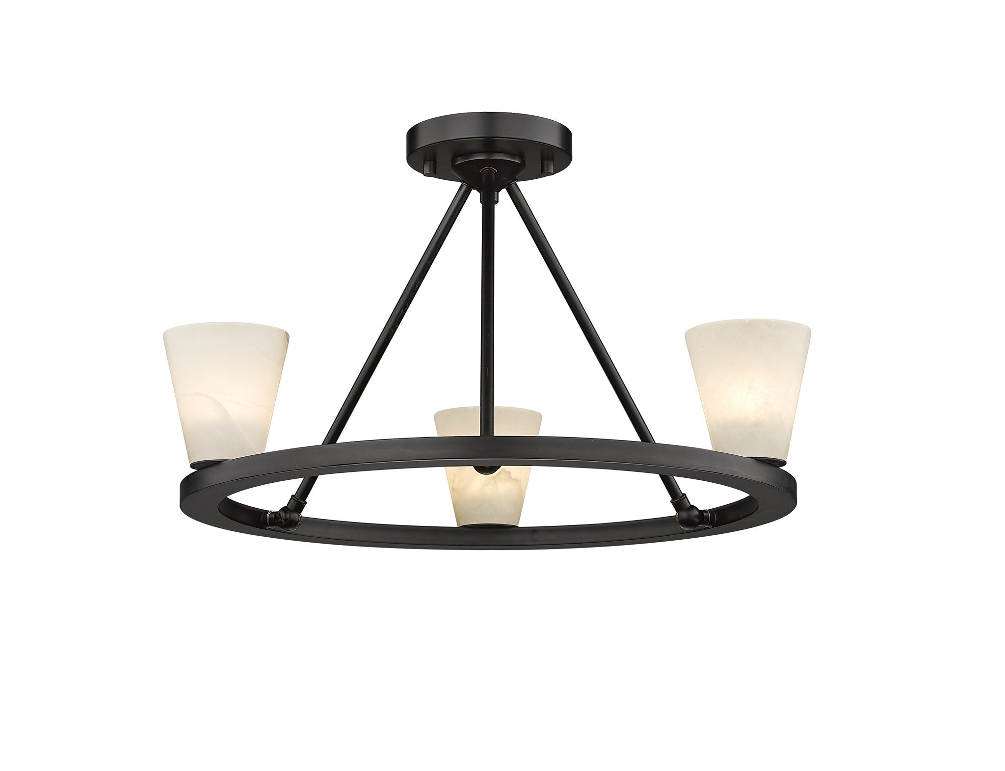 Ironstone 3-Light Spanish Alabaster Chandelier-zoom-7