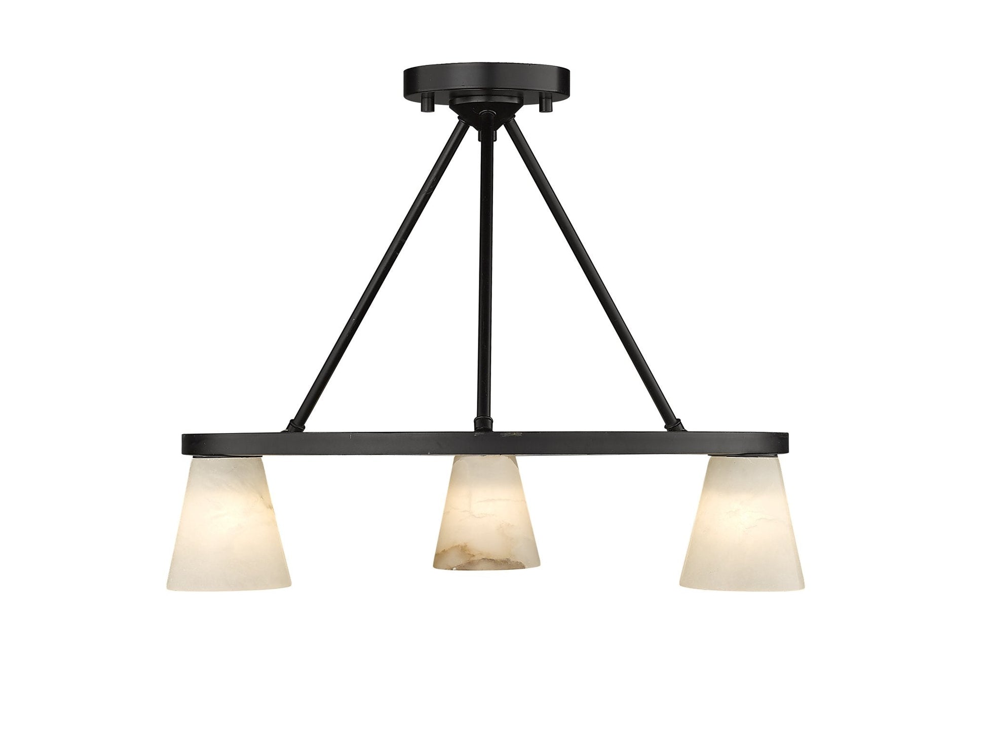 Ironstone 3-Light Spanish Alabaster Chandelier-6