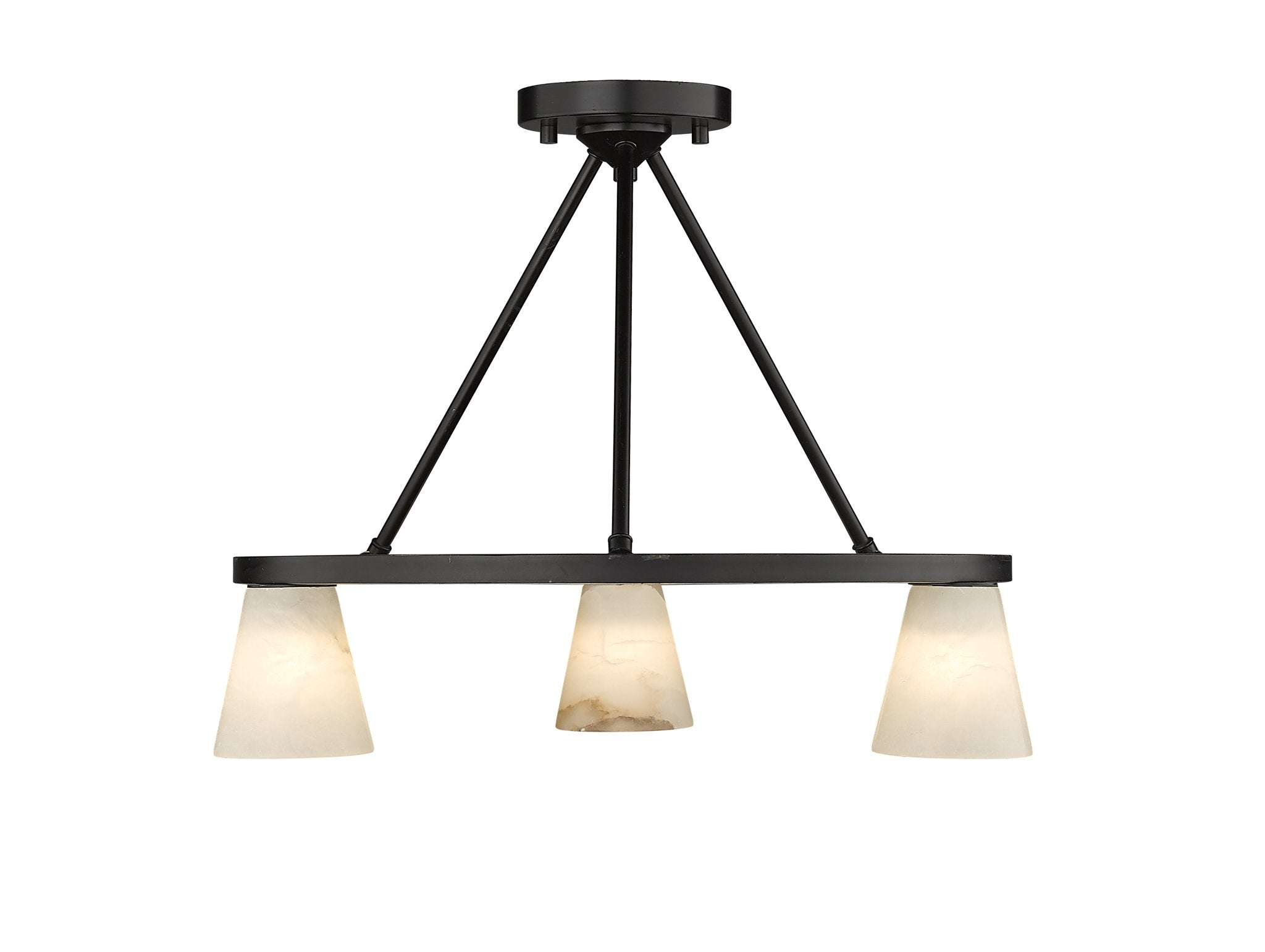 Ironstone 3-Light Spanish Alabaster Chandelier-zoom-6