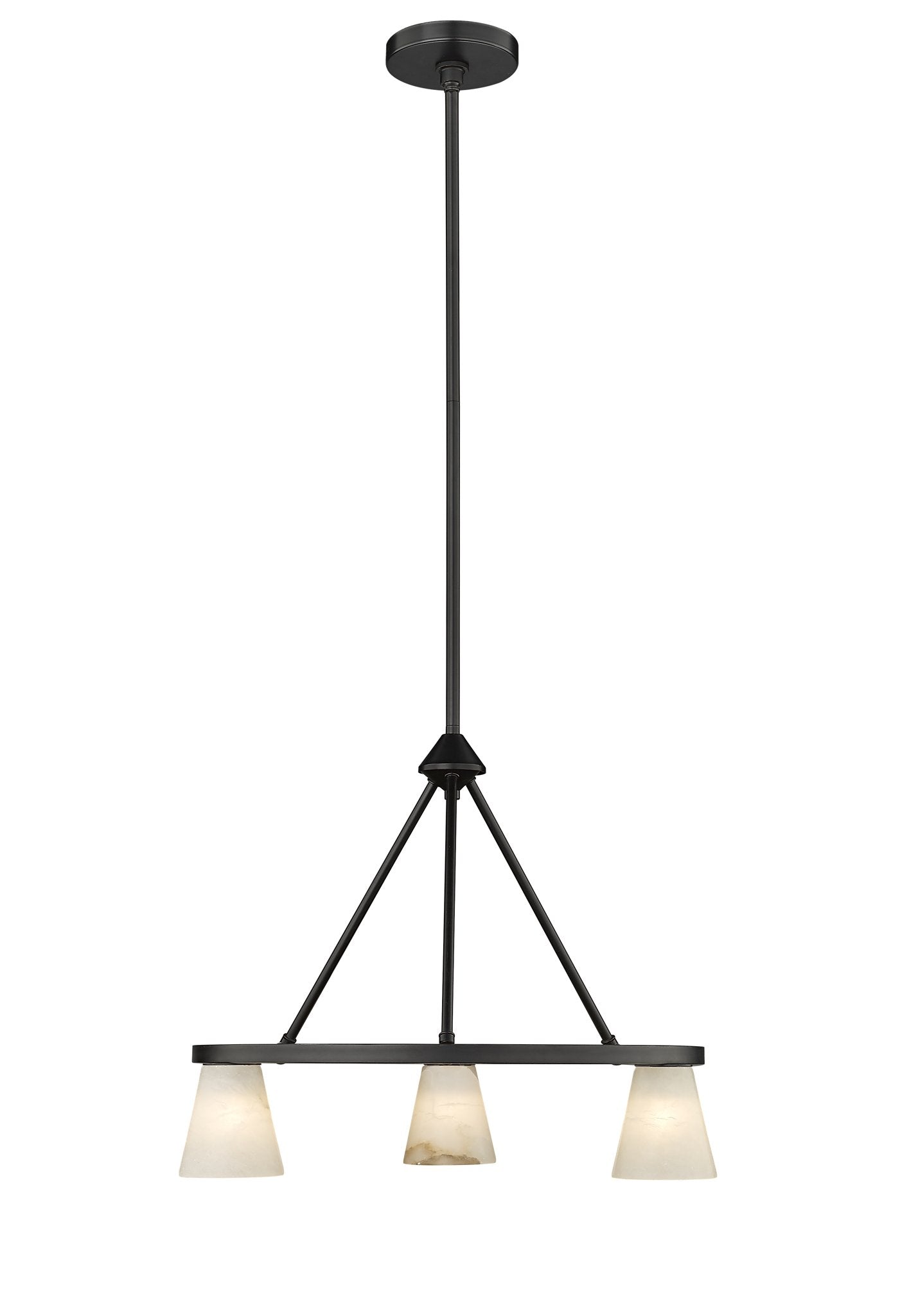 Ironstone 3-Light Spanish Alabaster Chandelier-17