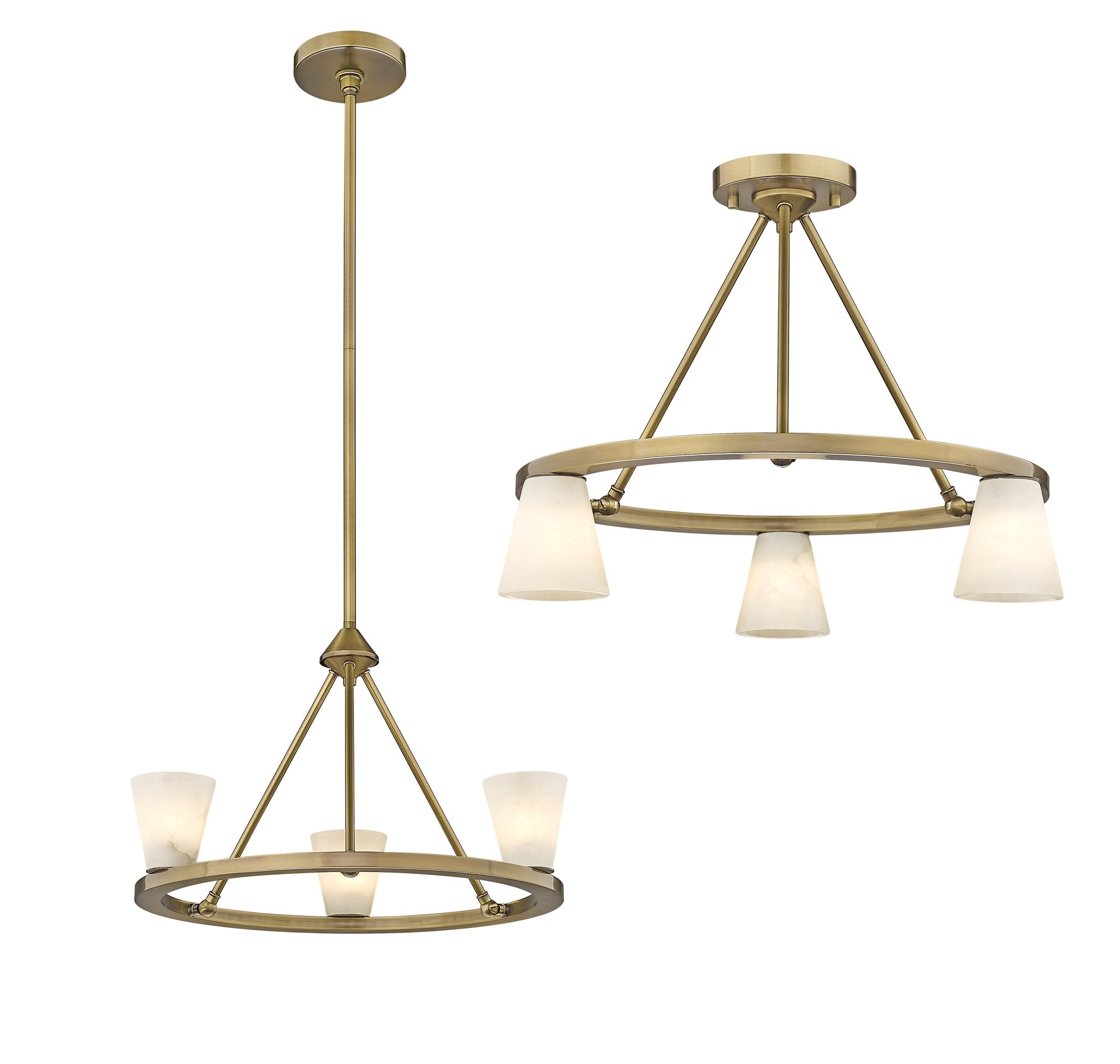 Ironstone 3-Light Spanish Alabaster Chandelier-zoom-12