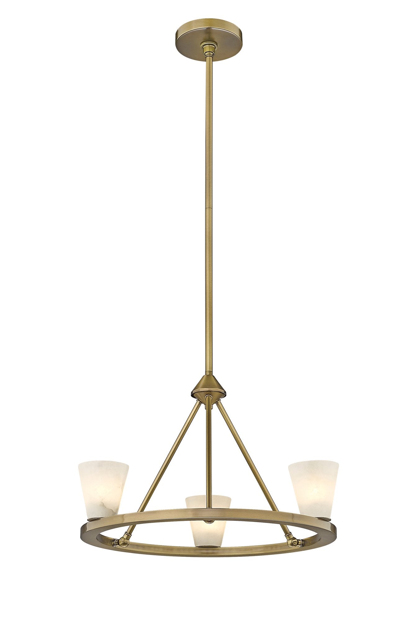 Ironstone 3-Light Spanish Alabaster Chandelier