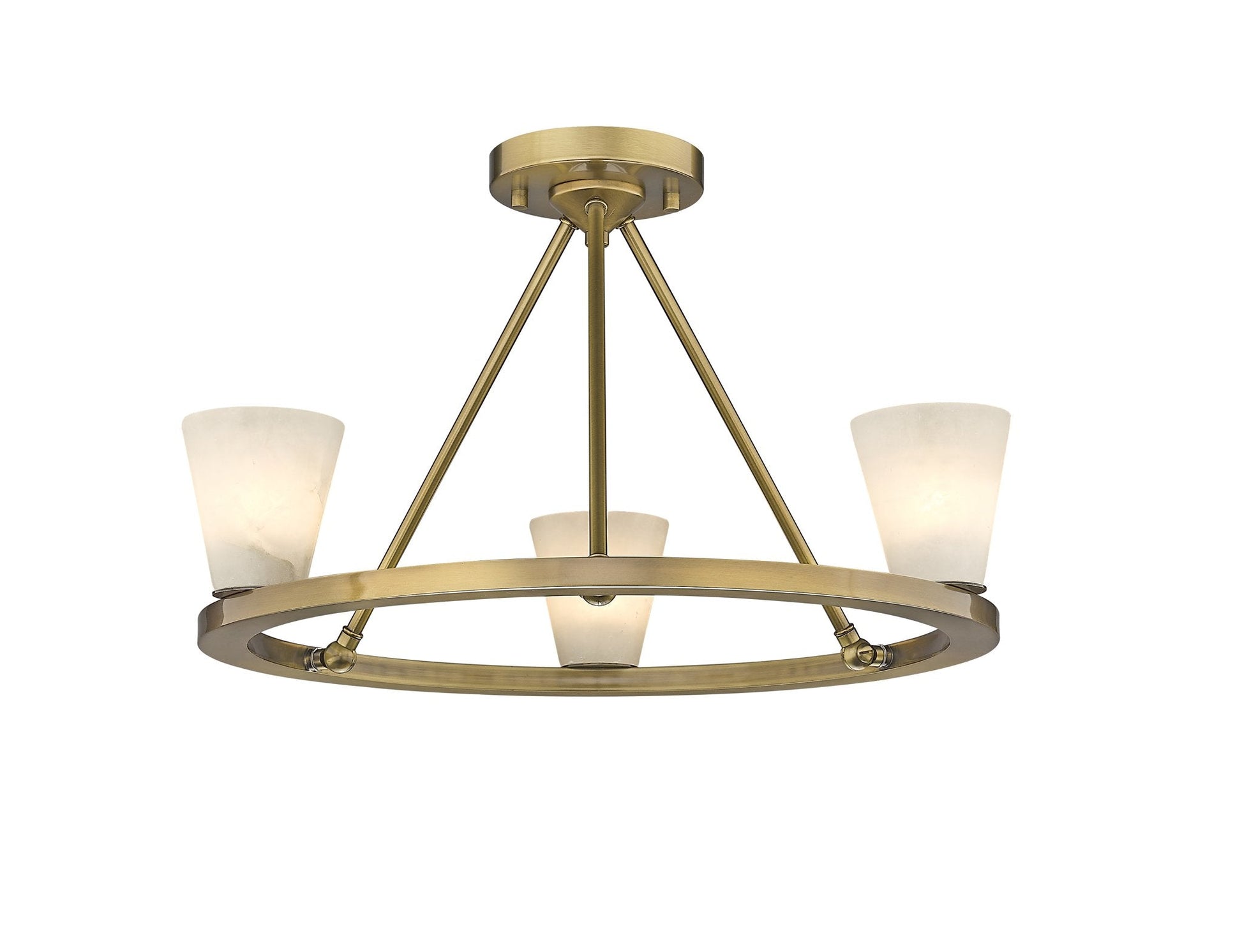 Ironstone 3-Light Spanish Alabaster Chandelier-10