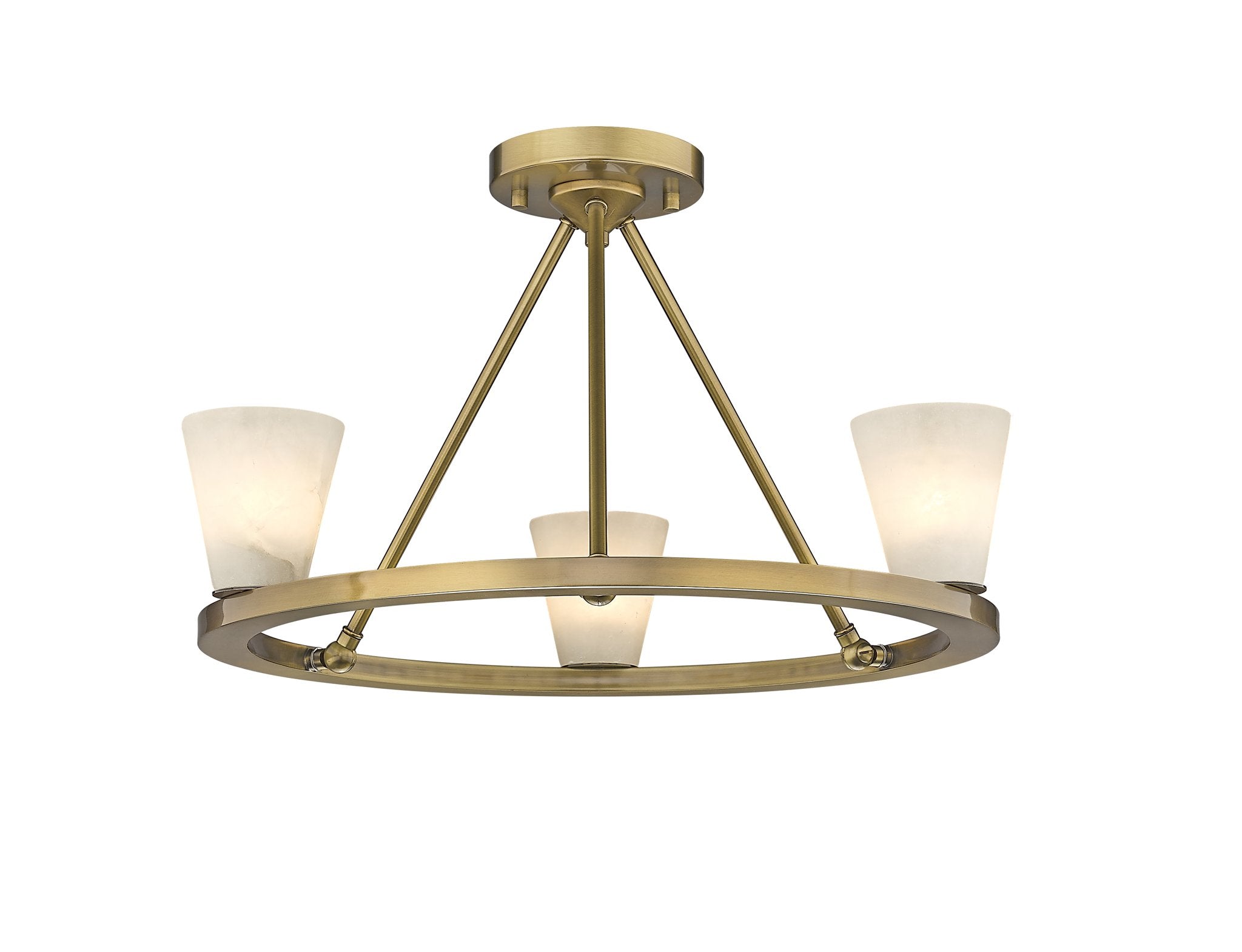 Ironstone 3-Light Spanish Alabaster Chandelier-zoom-10