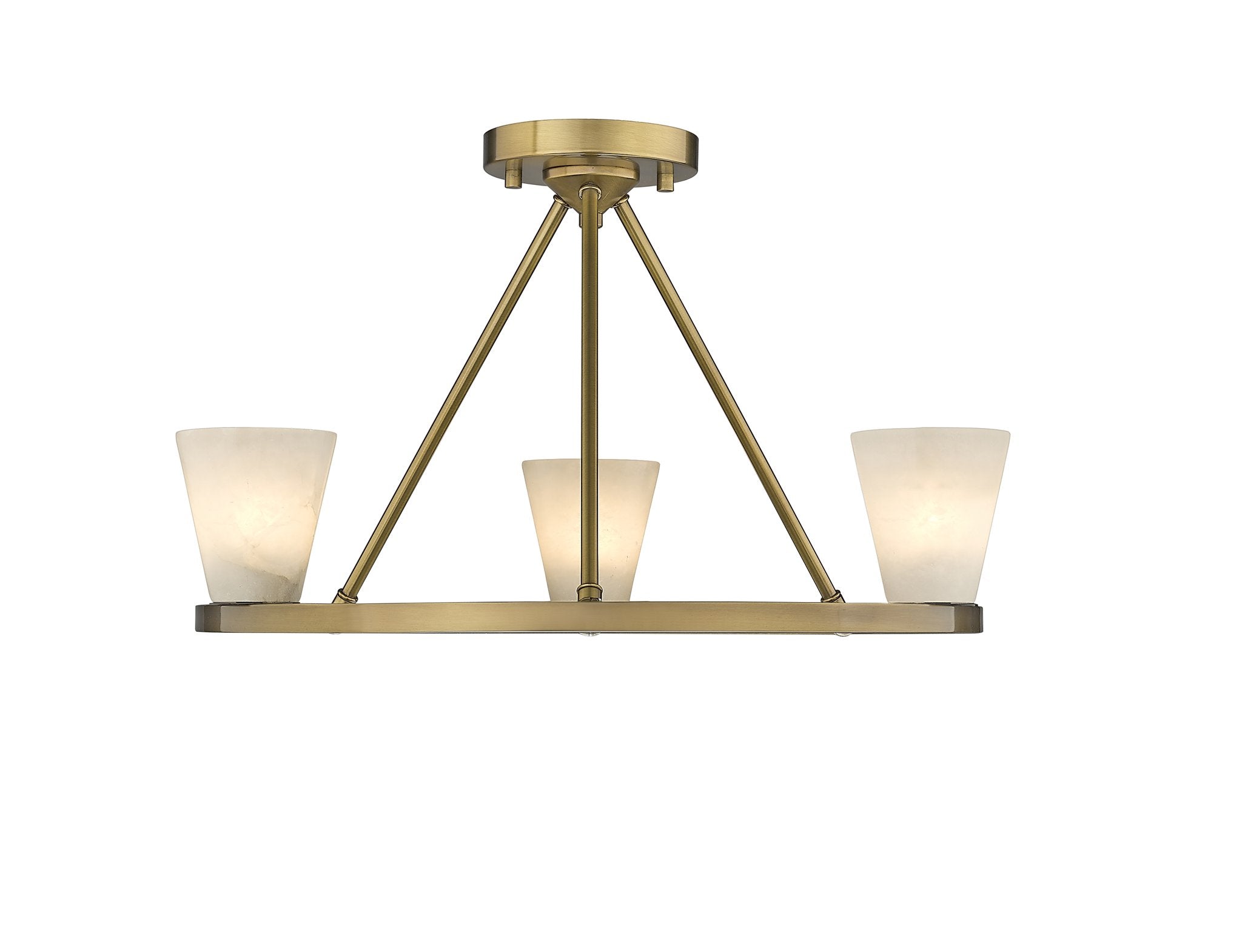 Ironstone 3-Light Spanish Alabaster Chandelier-zoom-3