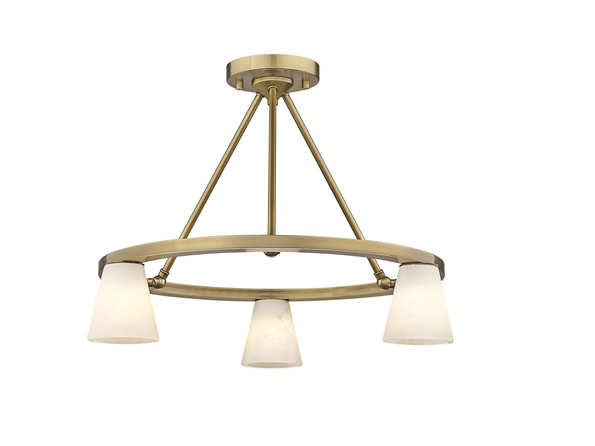Ironstone 3-Light Spanish Alabaster Chandelier-11