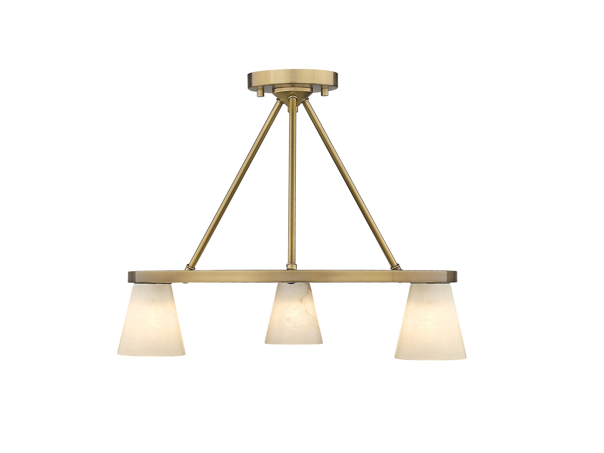 Ironstone 3-Light Spanish Alabaster Chandelier-zoom-9