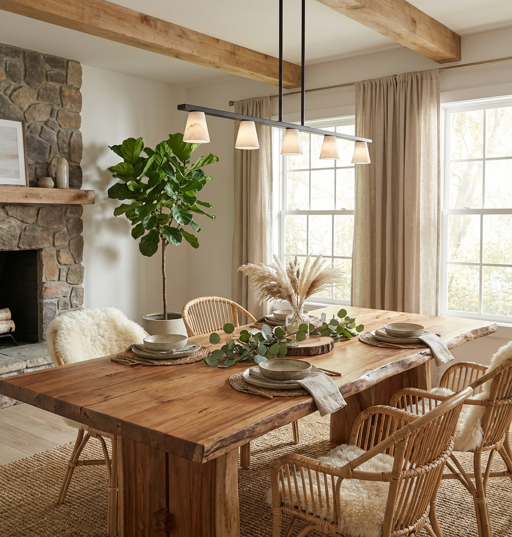 Ironstone 5-Light Spanish Alabster Linear Pendant