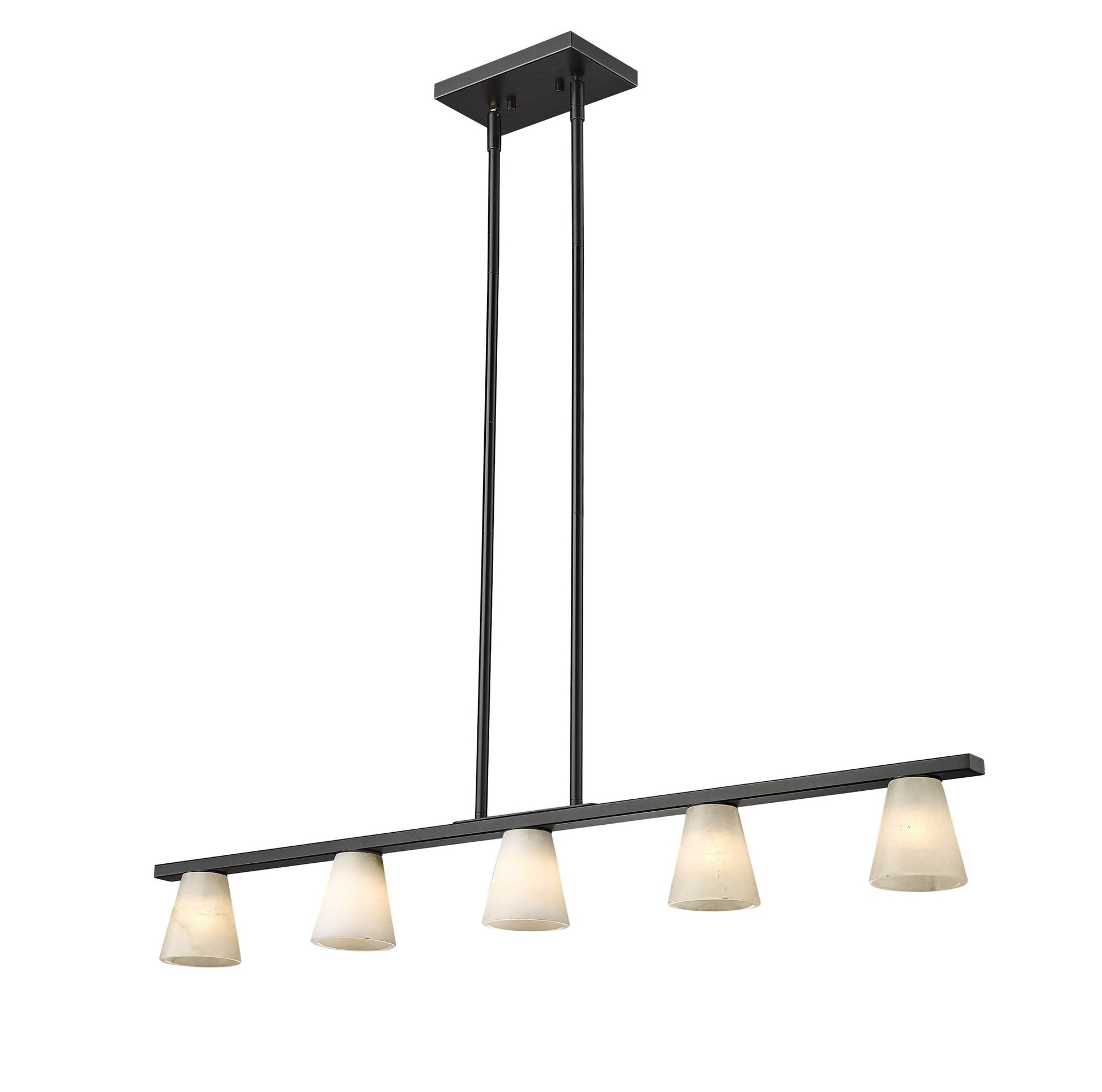 Ironstone 5-Light Spanish Alabster Linear Pendant-5