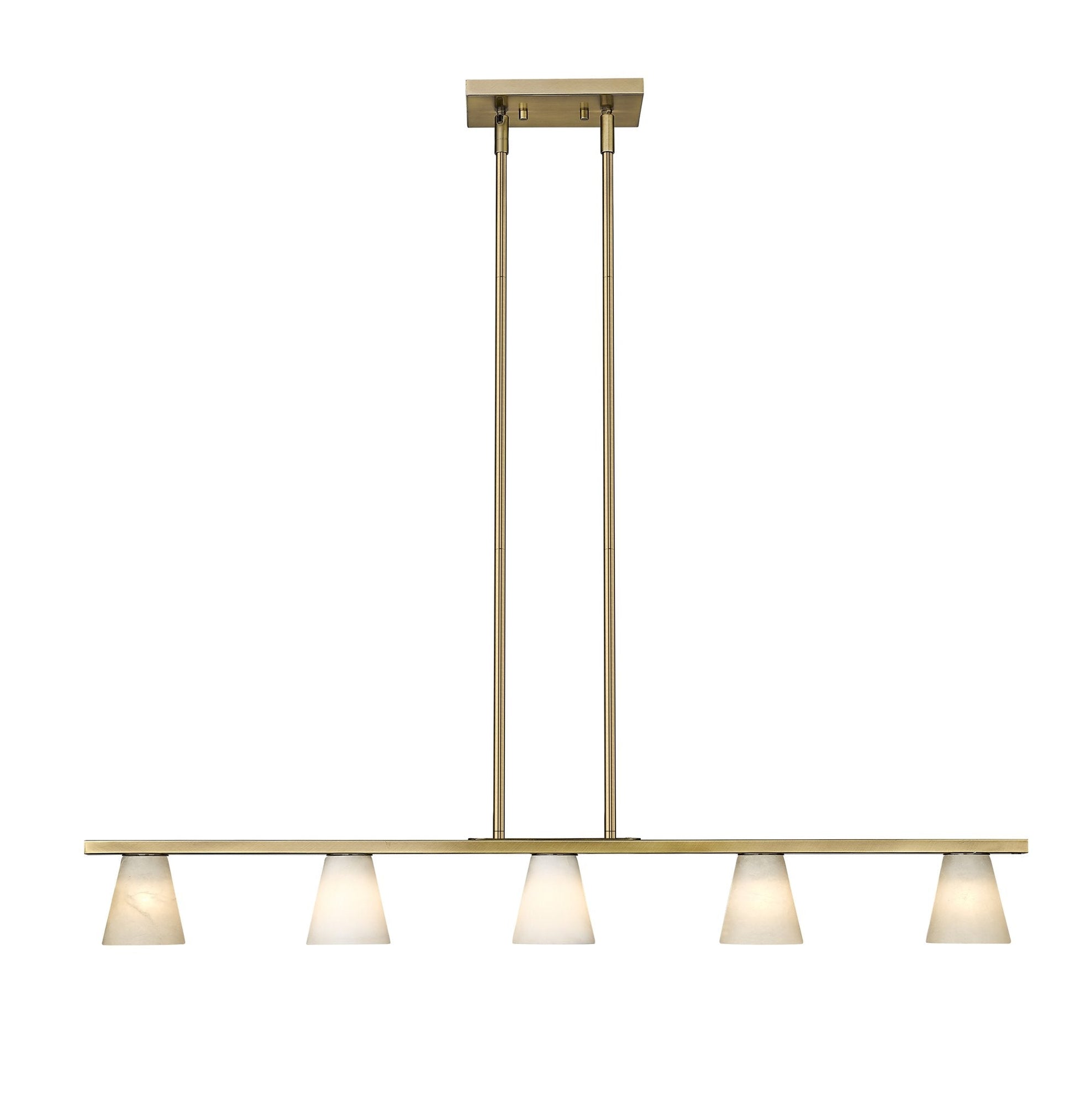 Ironstone 5-Light Spanish Alabster Linear Pendant-3