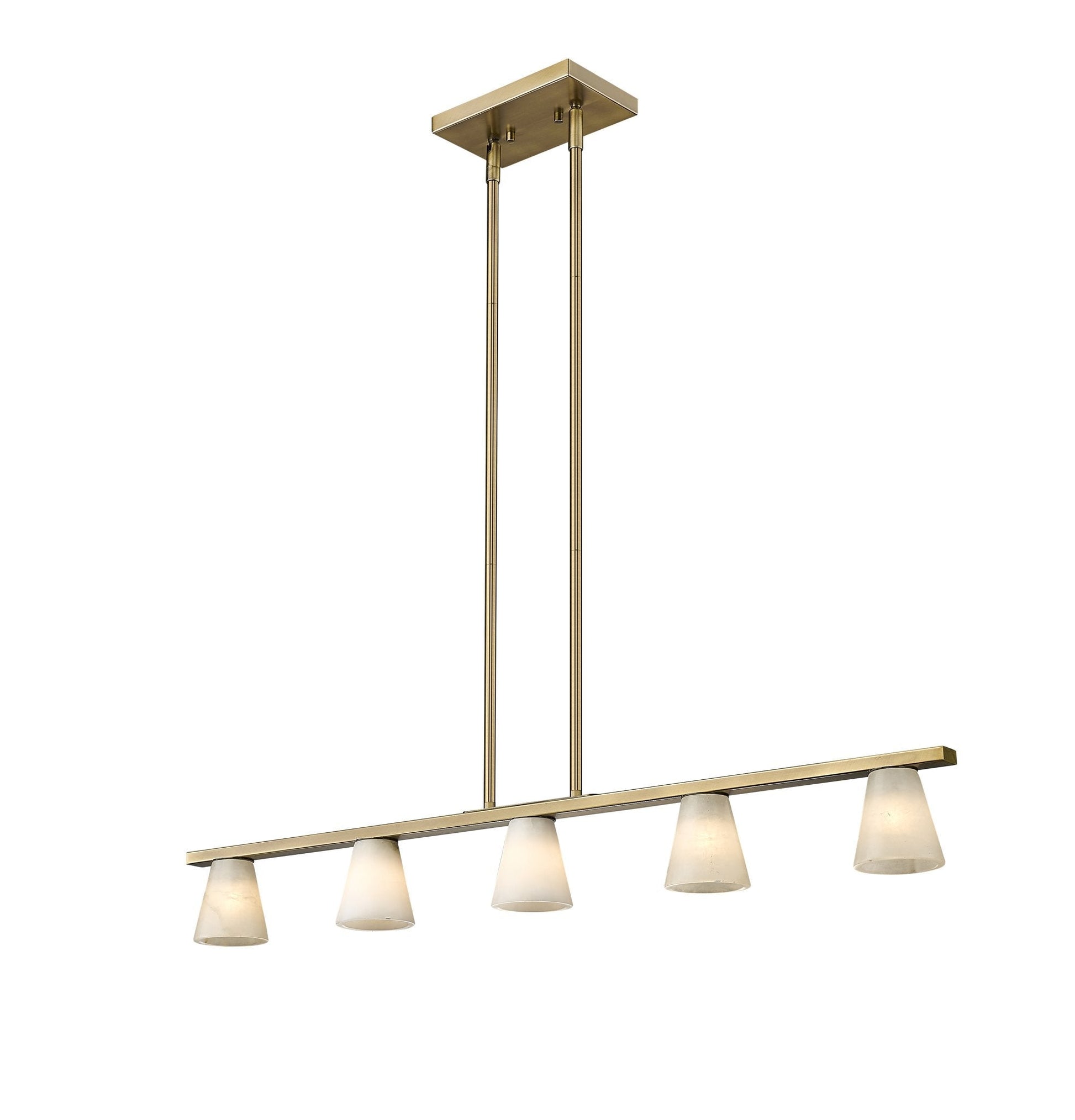 Ironstone 5-Light Spanish Alabster Linear Pendant-4