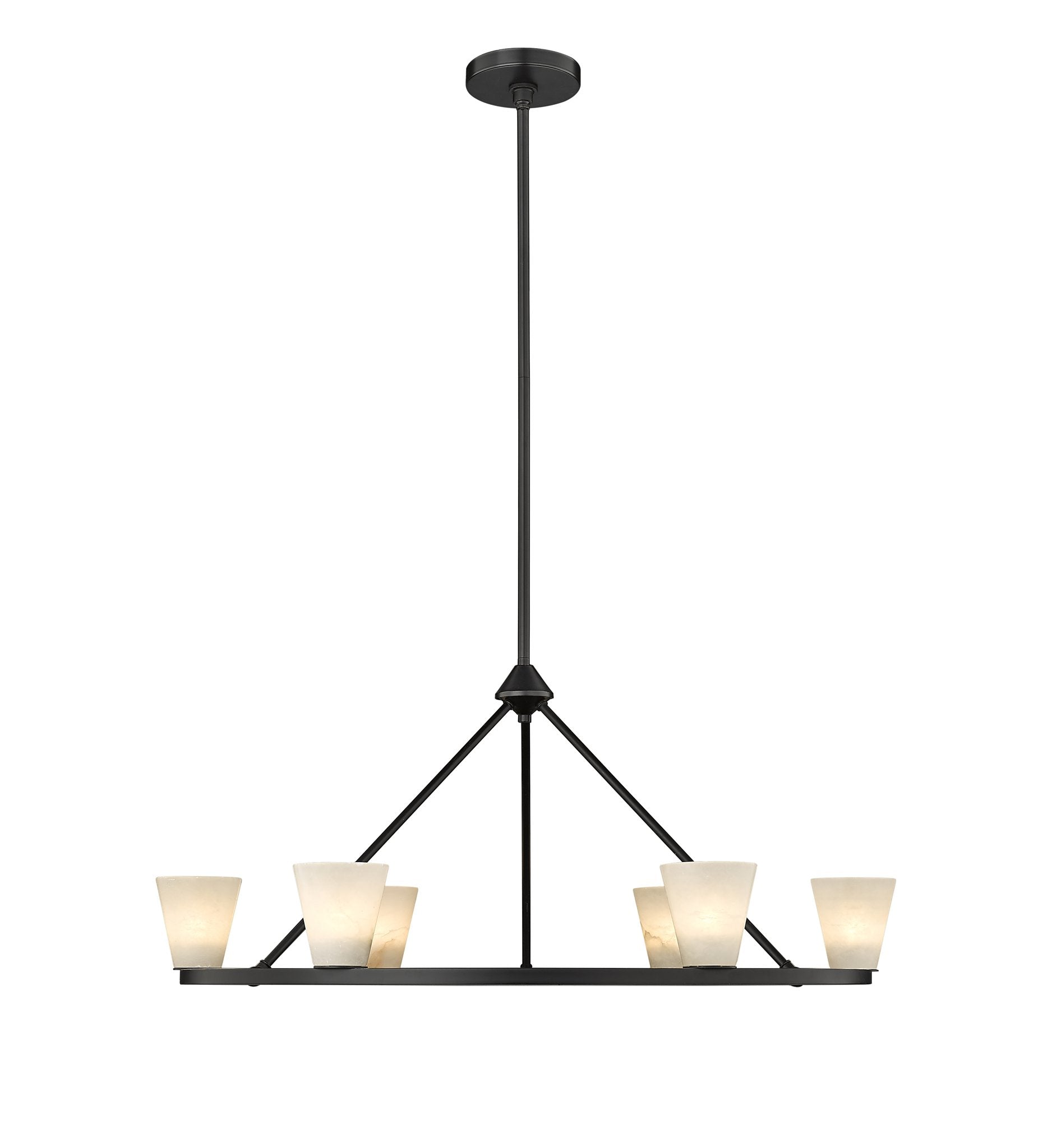 Ironstone 6-Light Spanish Alabaster Chandelier-8