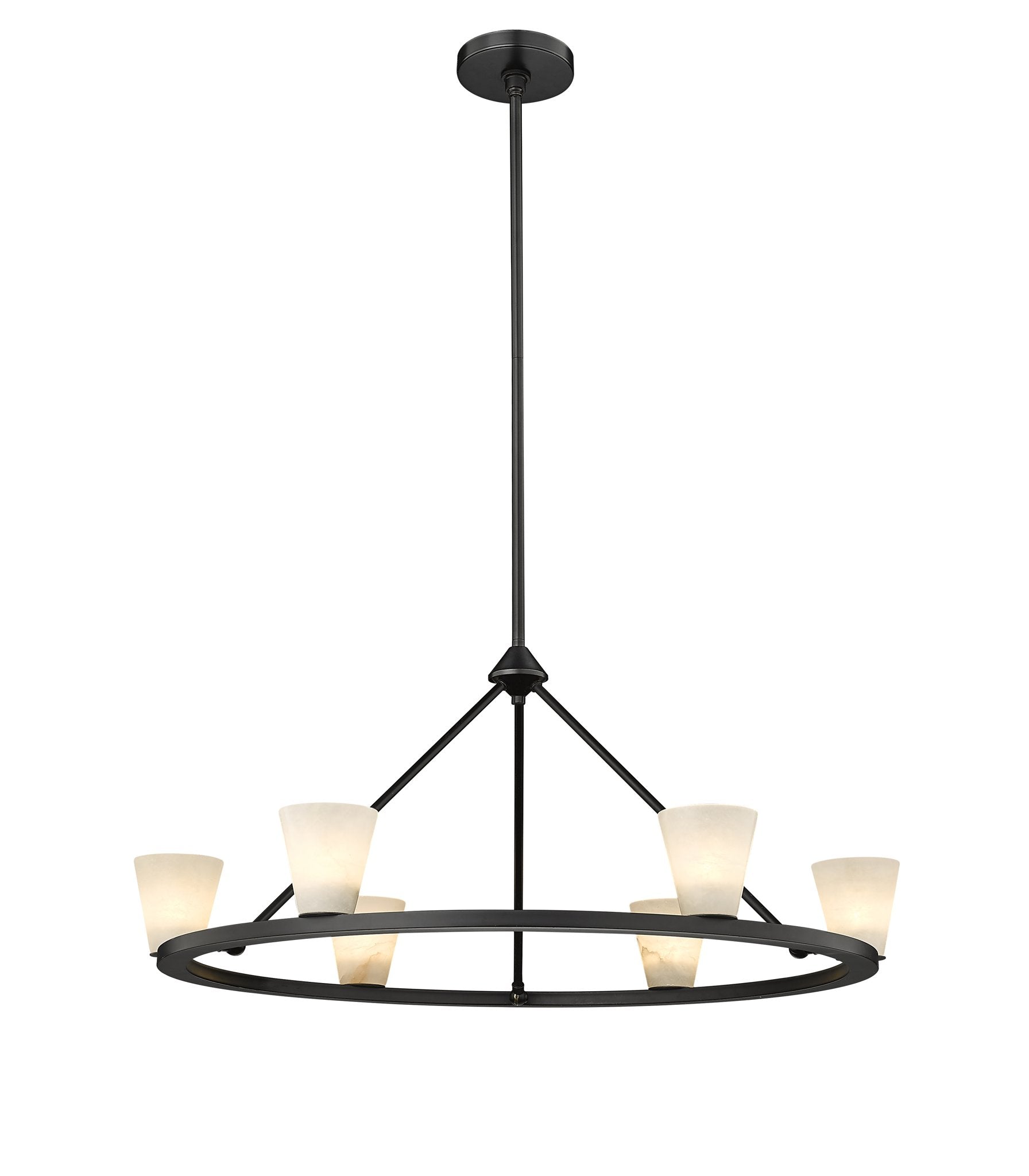 Ironstone 6-Light Spanish Alabaster Chandelier-zoom-10