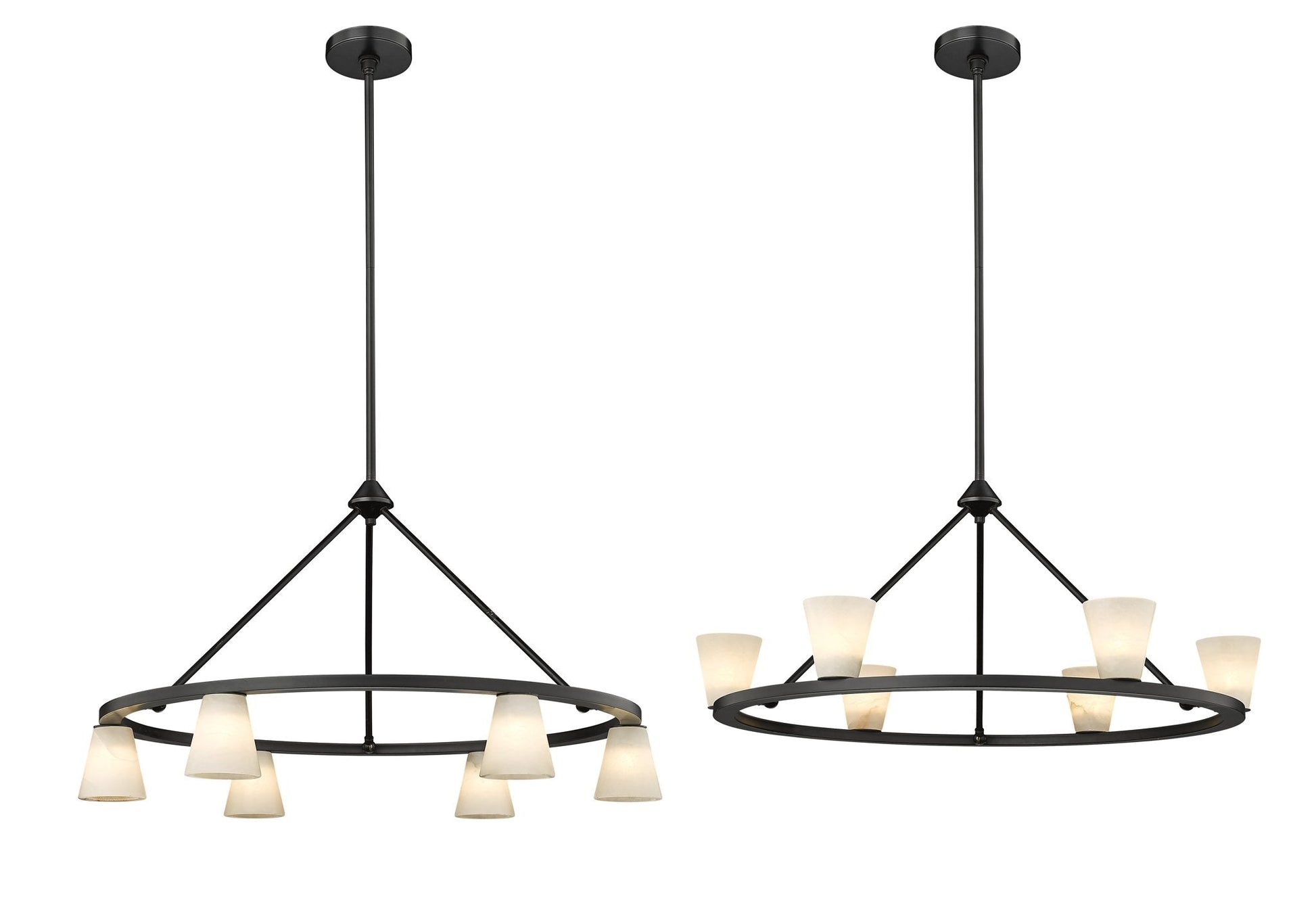 Ironstone 6-Light Spanish Alabaster Chandelier-1