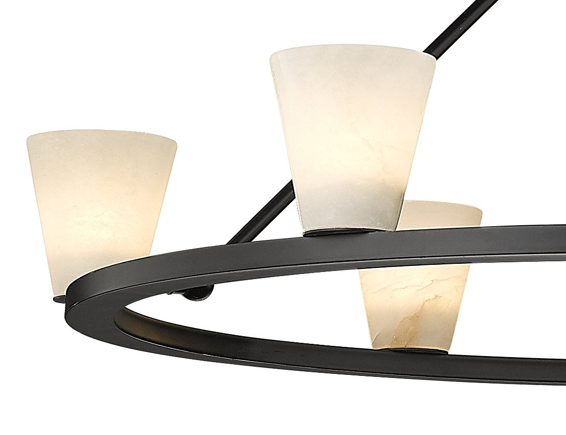 Ironstone 6-Light Spanish Alabaster Chandelier-zoom-9