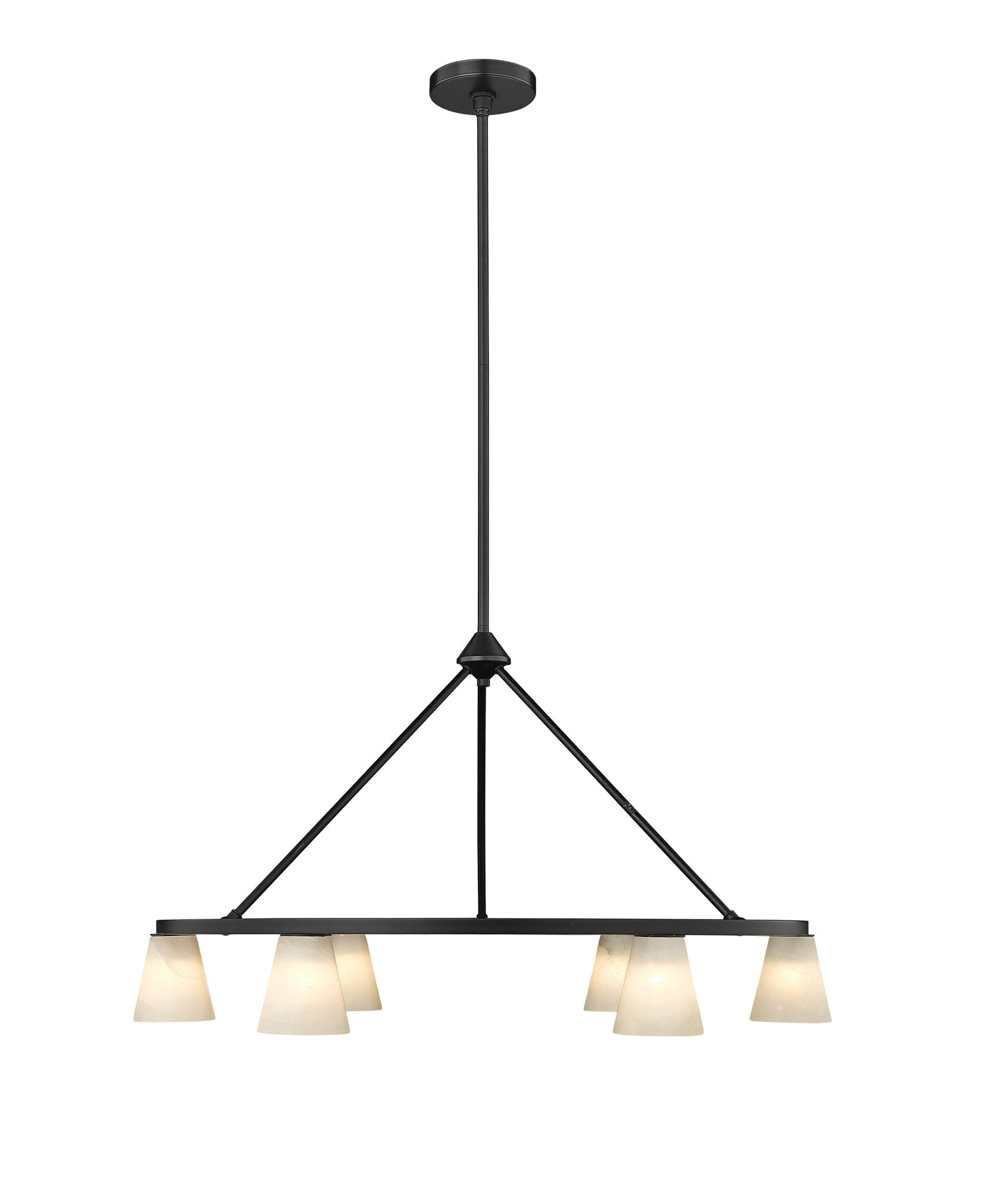 Ironstone 6-Light Spanish Alabaster Chandelier-12