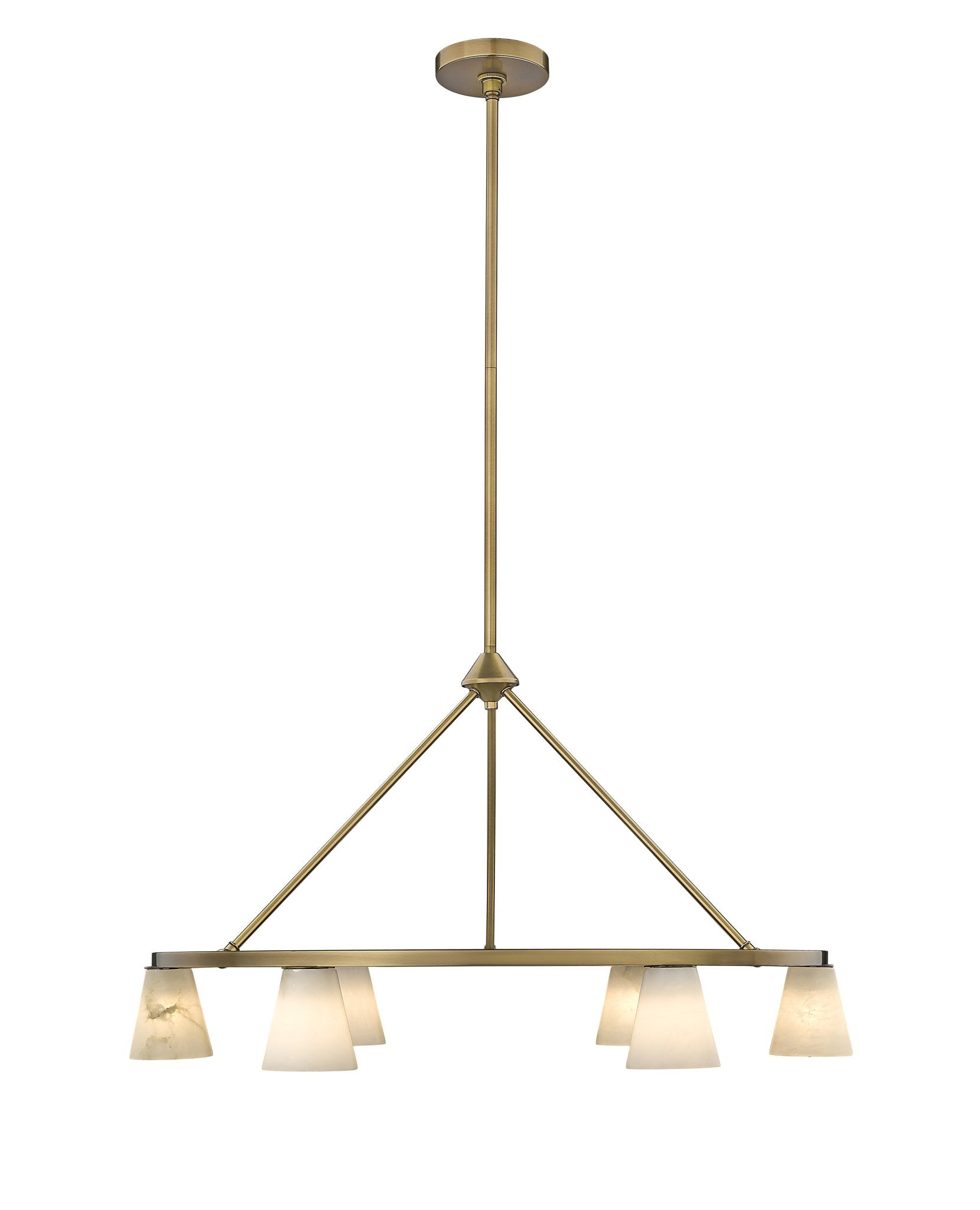 Ironstone 6-Light Spanish Alabaster Chandelier-zoom-3