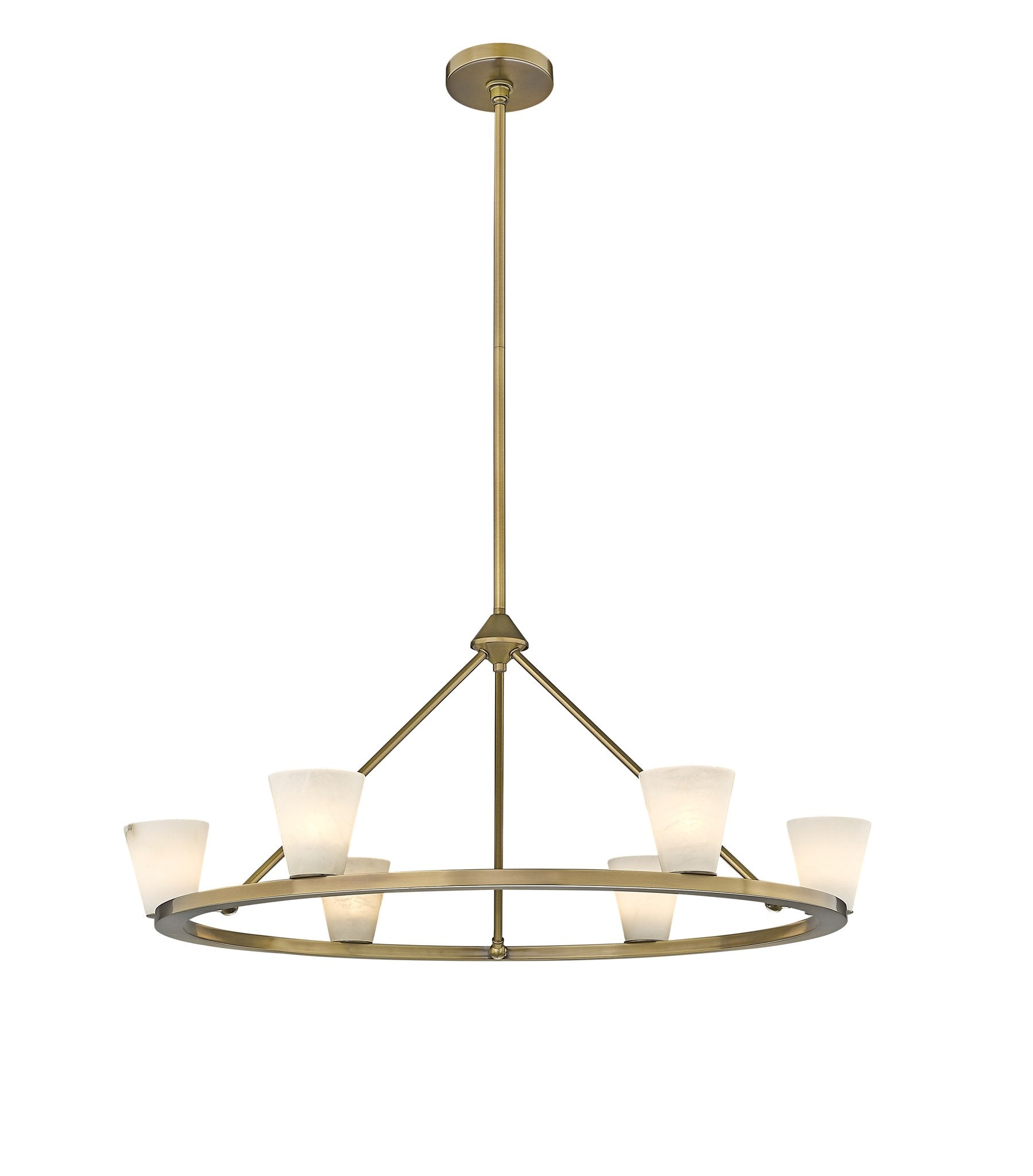 Ironstone 6-Light Spanish Alabaster Chandelier-zoom-5