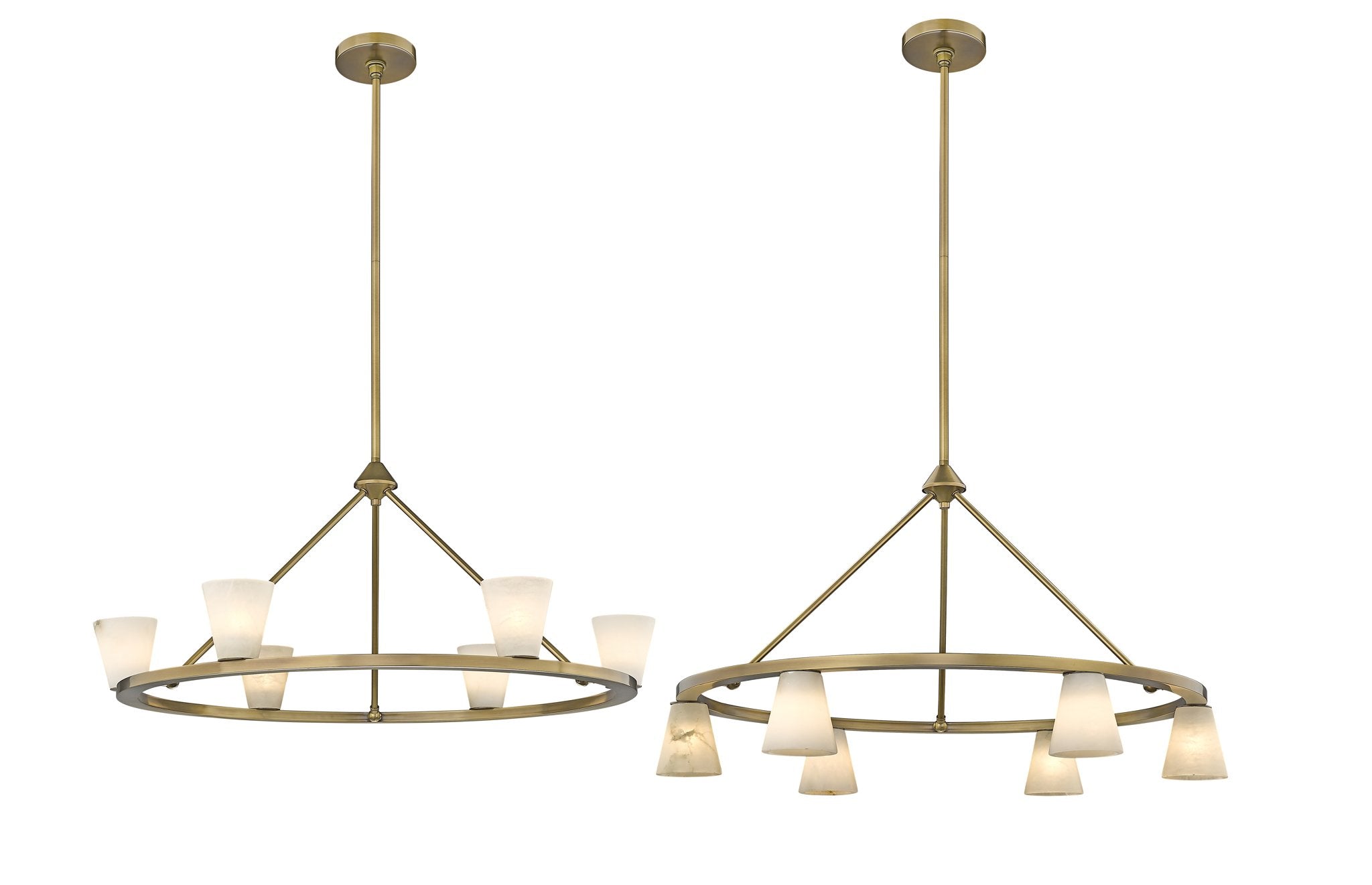 Ironstone 6-Light Spanish Alabaster Chandelier-zoom-6