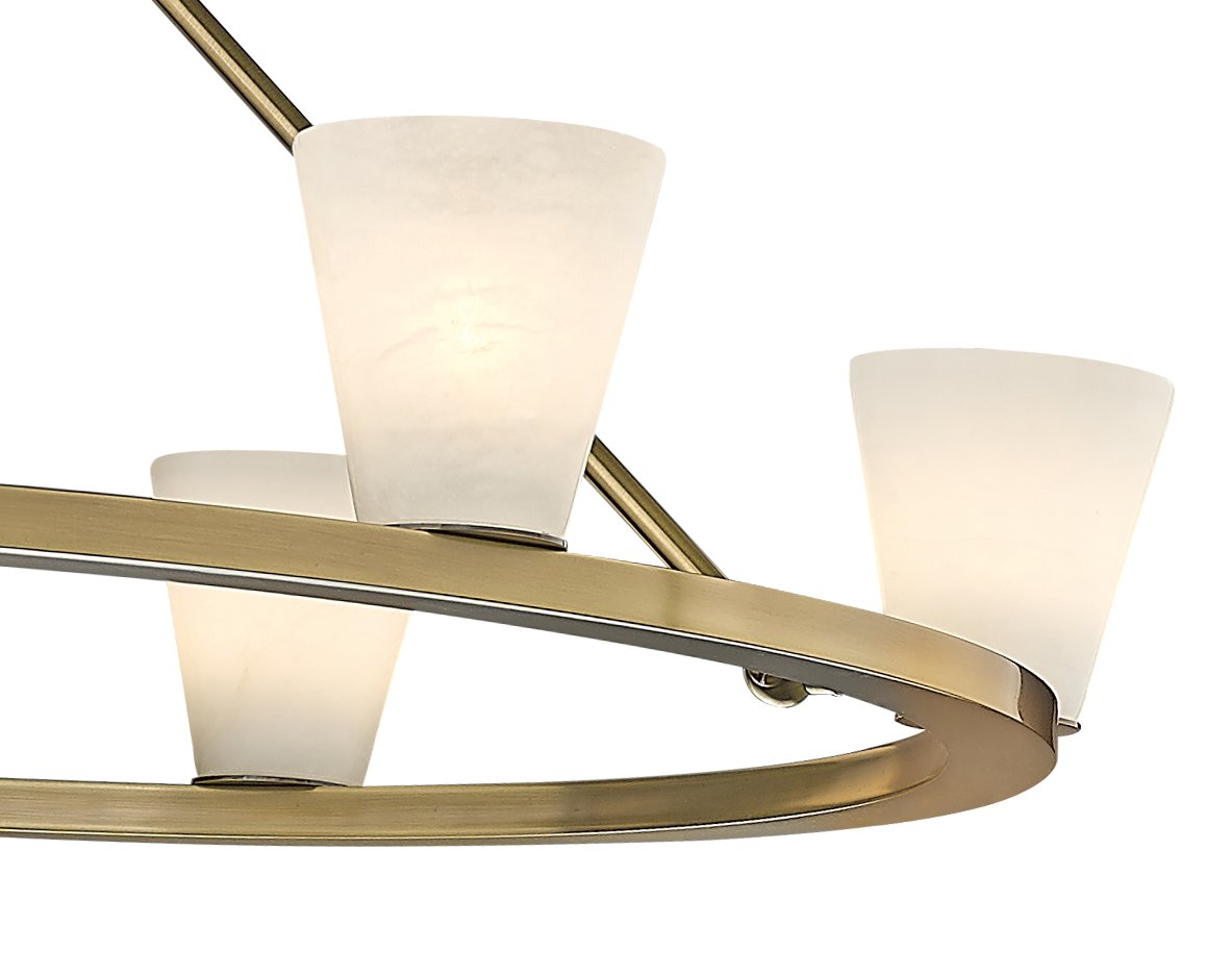 Ironstone 6-Light Spanish Alabaster Chandelier-4