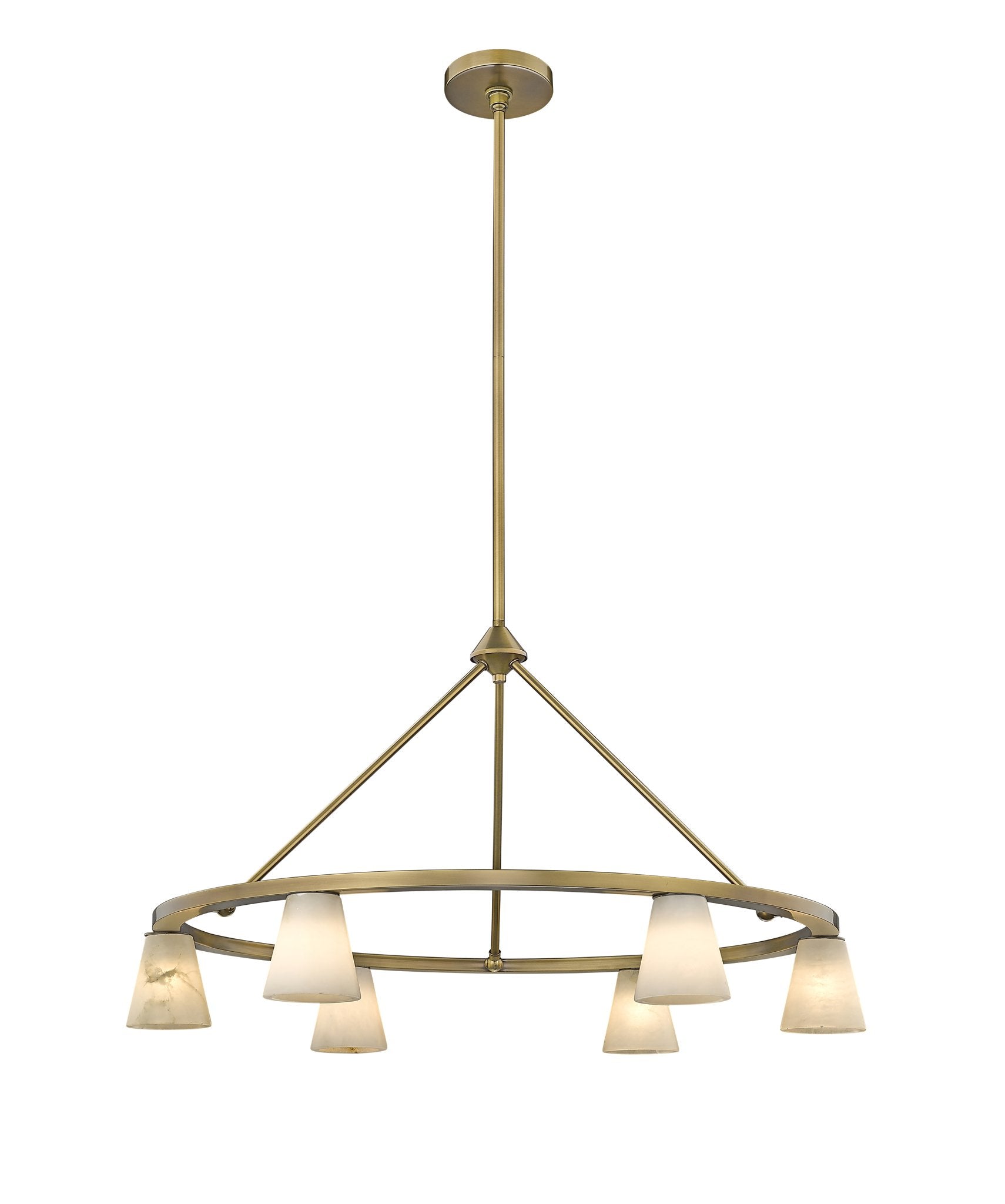 Ironstone 6-Light Spanish Alabaster Chandelier-7