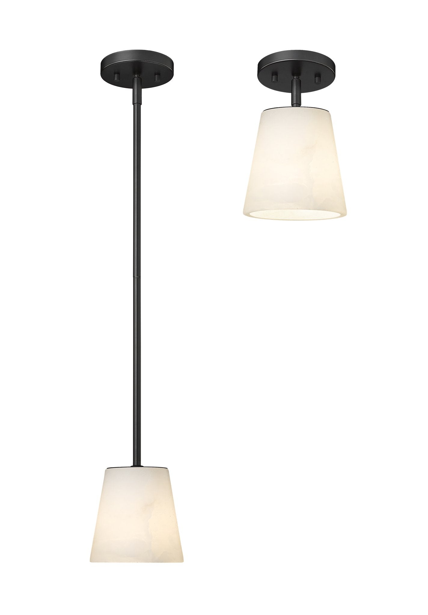 Ironstone 1-Light Spanish Alabaster Pendant-4