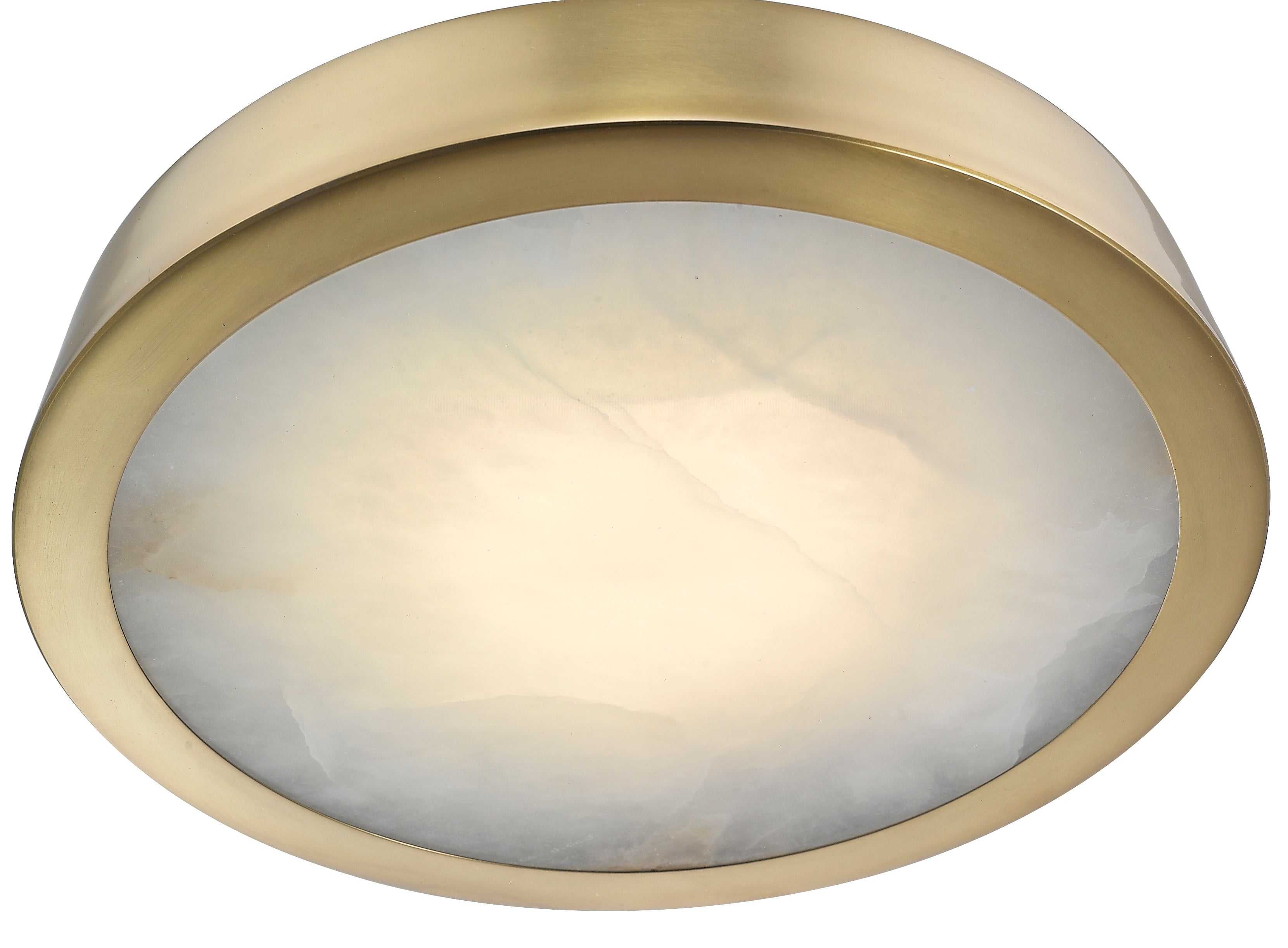 Stonework Alabaster Replaceable LED 13" Flush Mount Mirage Lighting