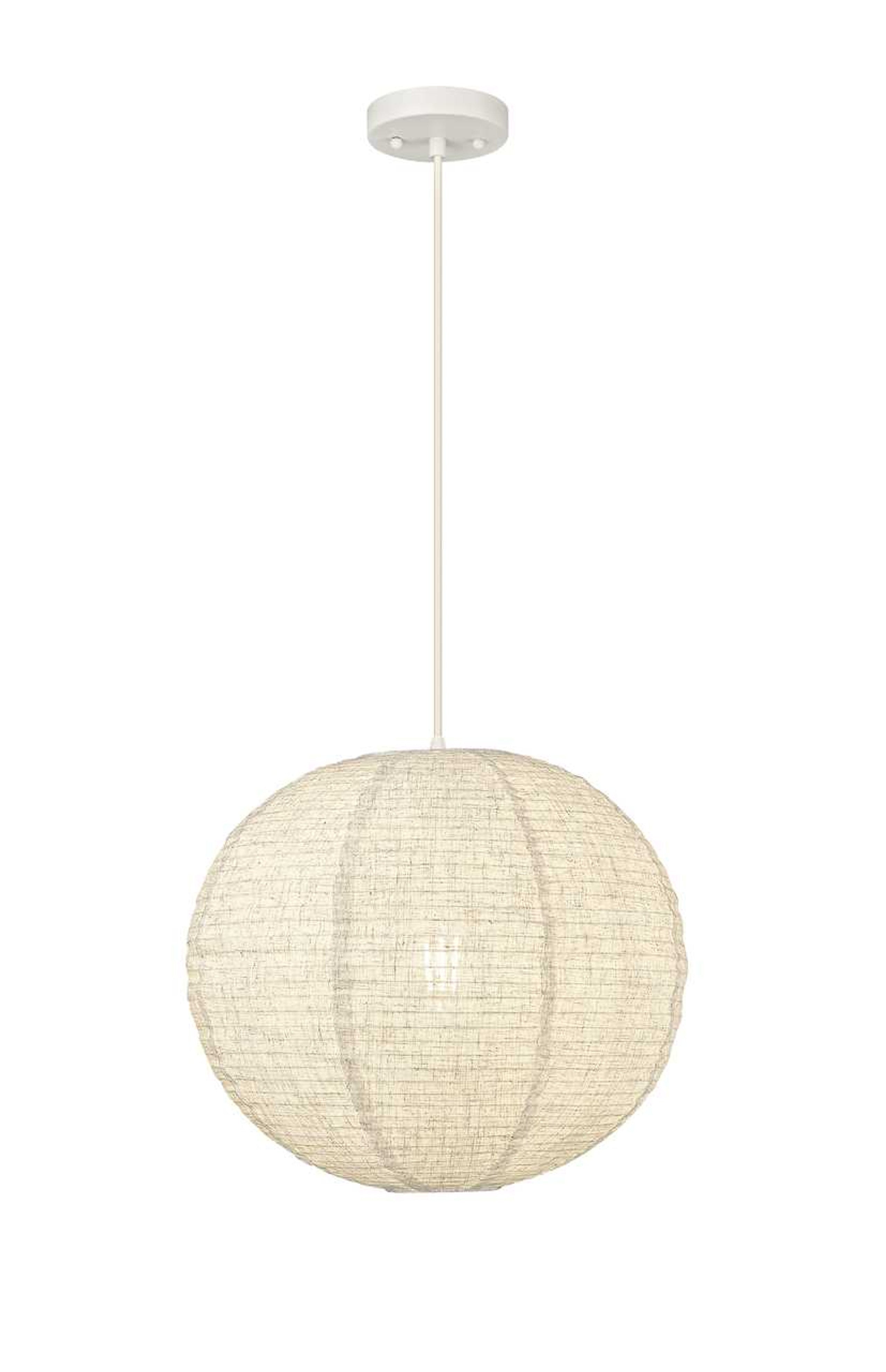 Oslo 16" 1-Light Linen Pendant Mirage Lighting