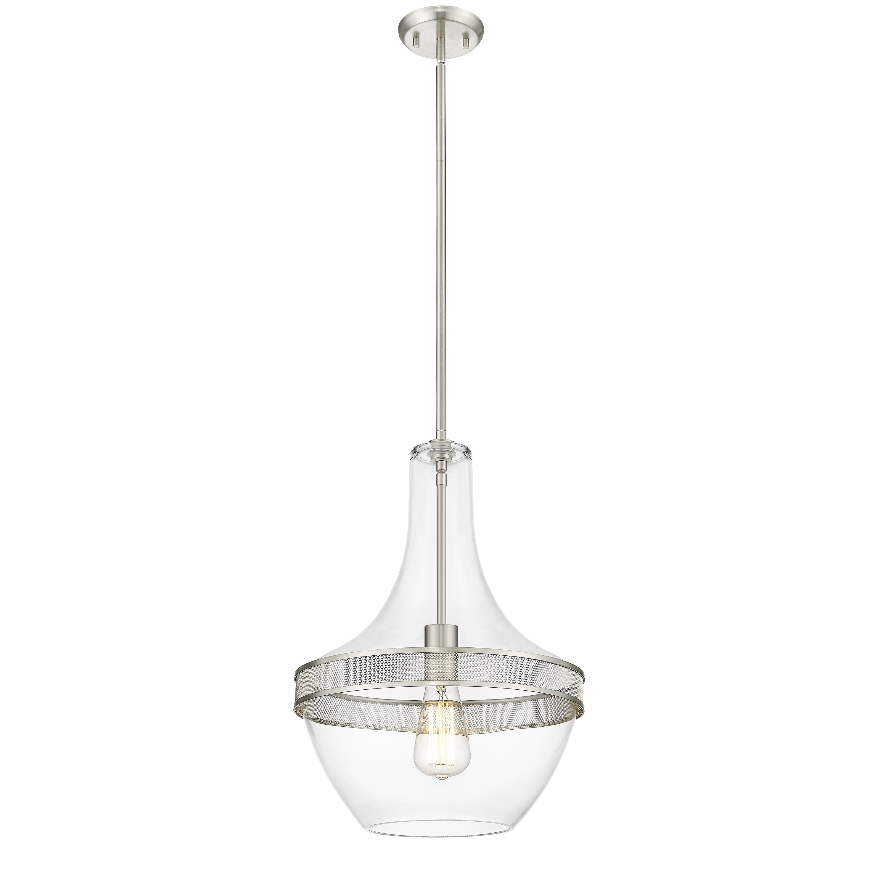 Grace 1-Light Brushed Nickel Pendant-zoom-1