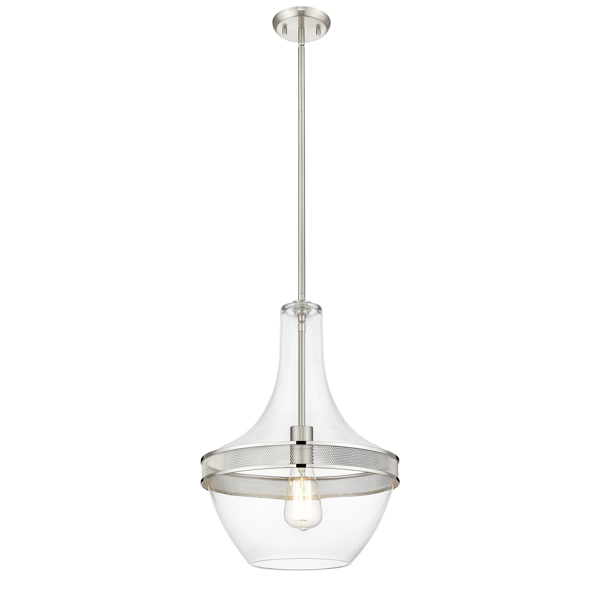 Grace 1-Light Brushed Nickel Pendant-2