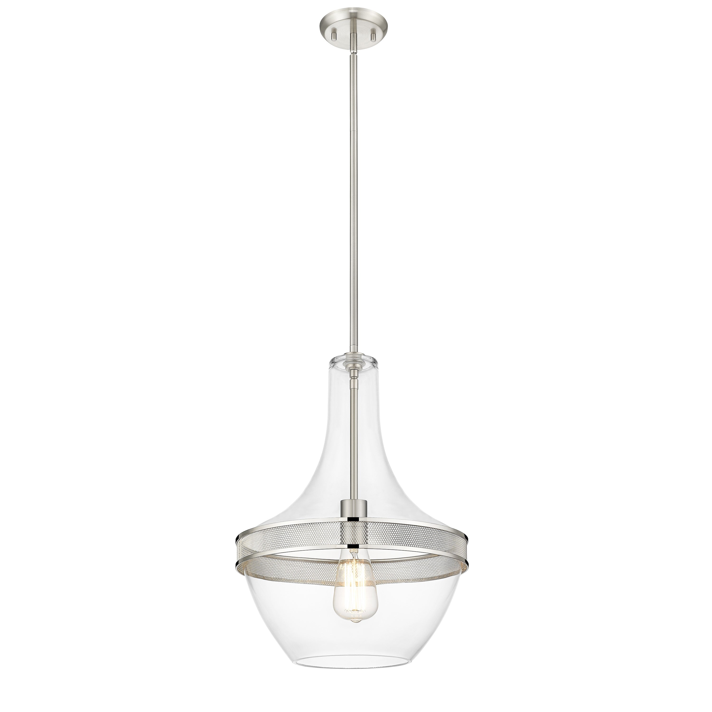 Grace 1-Light Brushed Nickel Pendant-zoom-2