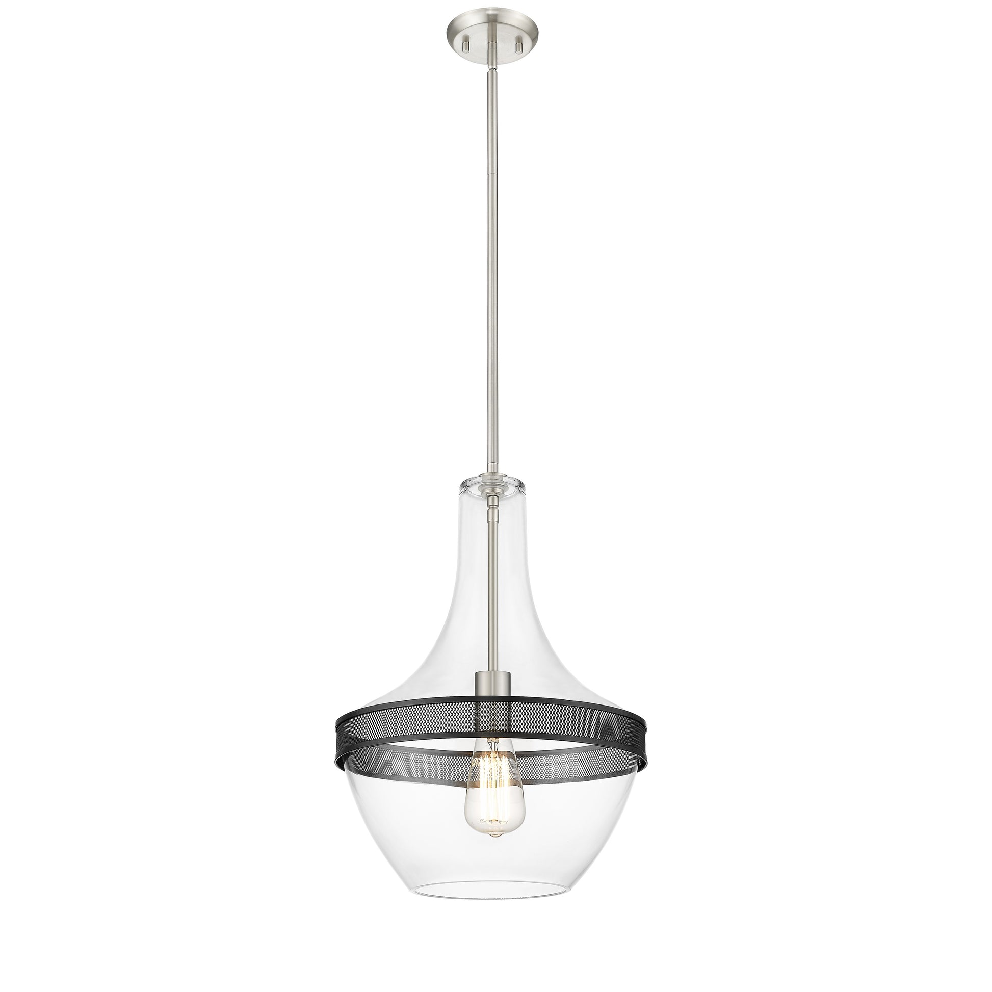 Grace 1-Light Brushed Nickel Pendant-3