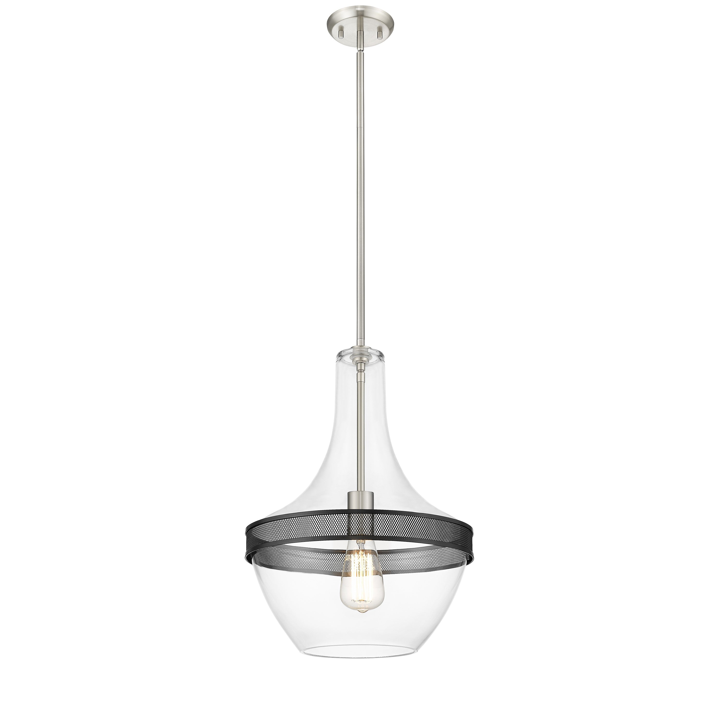 Grace 1-Light Brushed Nickel Pendant-zoom-3