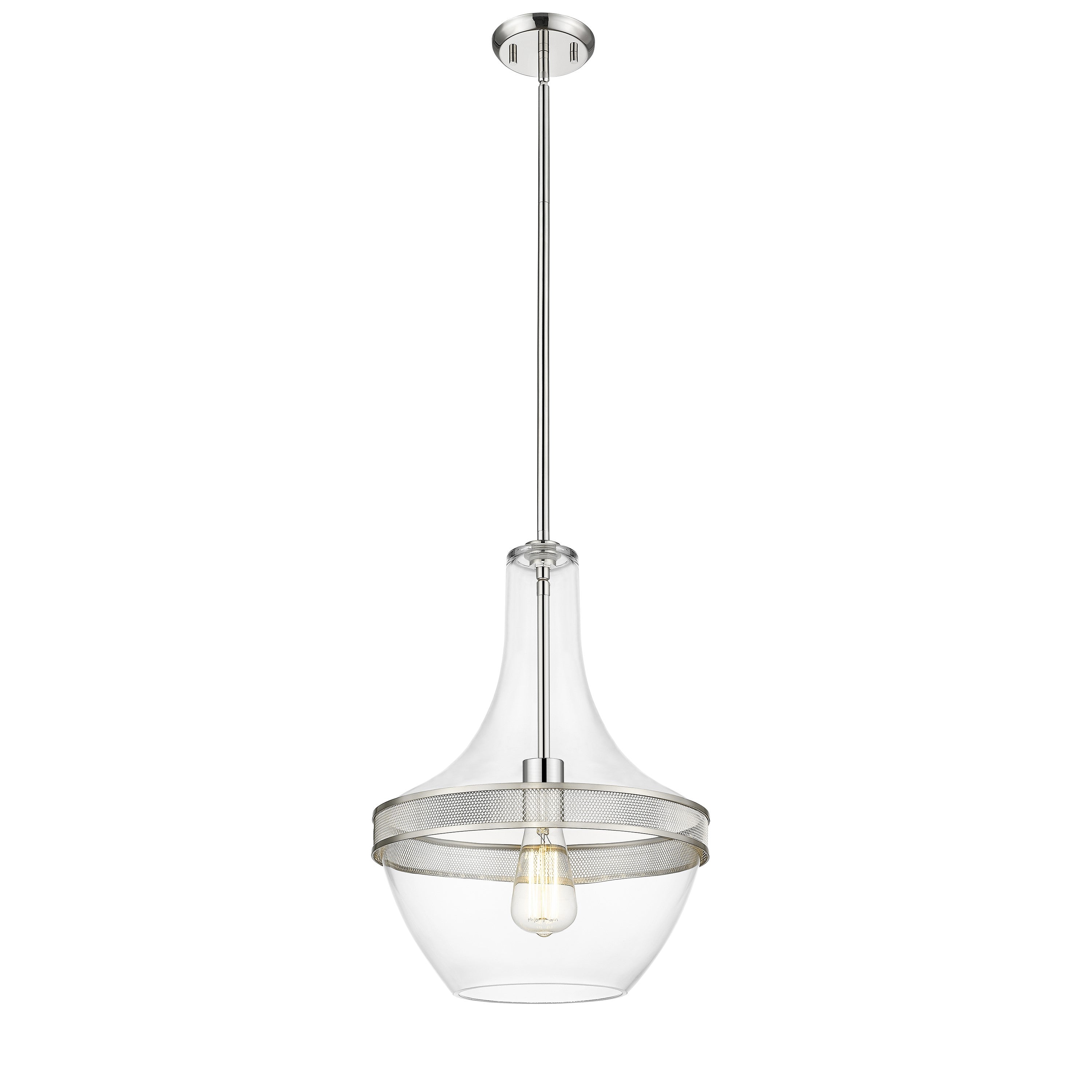 Grace 1-Light Polished Nickel Pendant-zoom-3