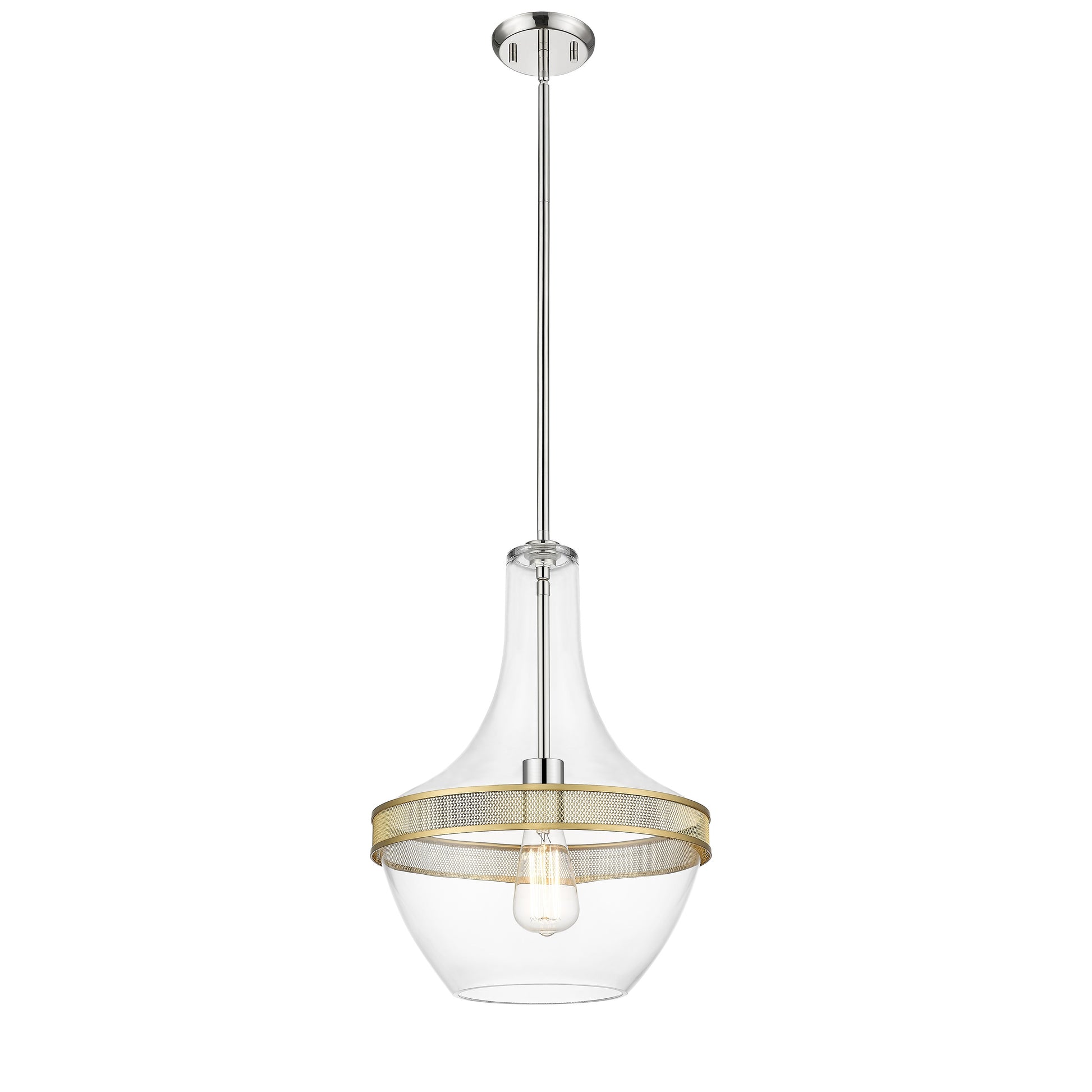 Grace 1-Light Polished Nickel Pendant-2