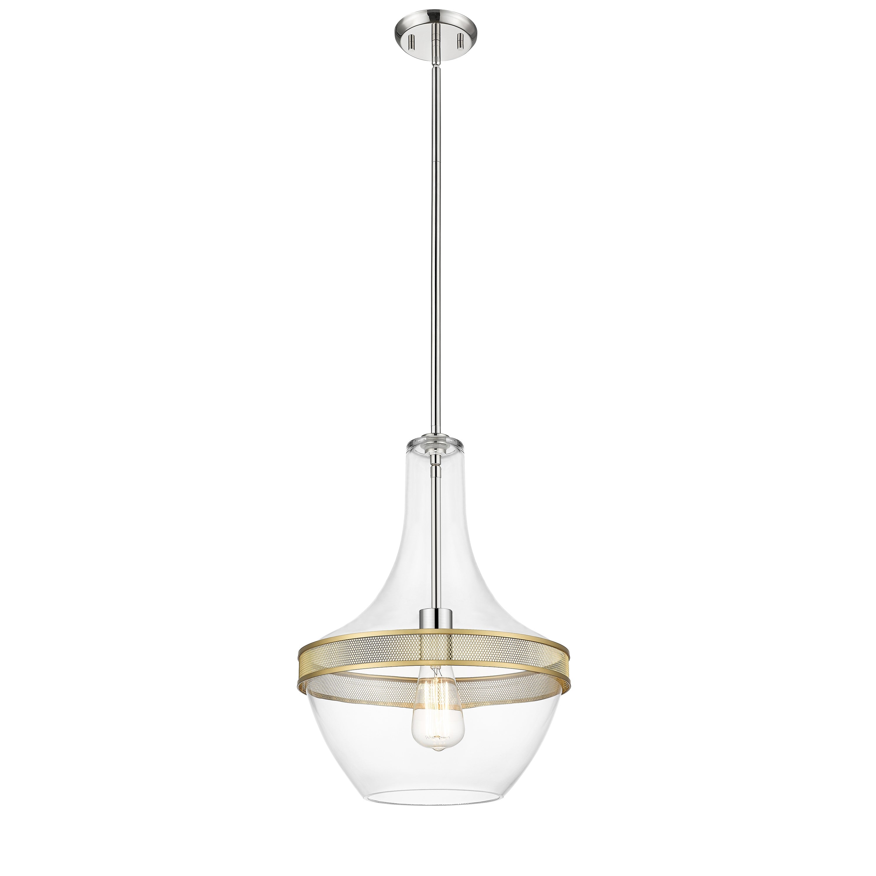 Grace 1-Light Polished Nickel Pendant