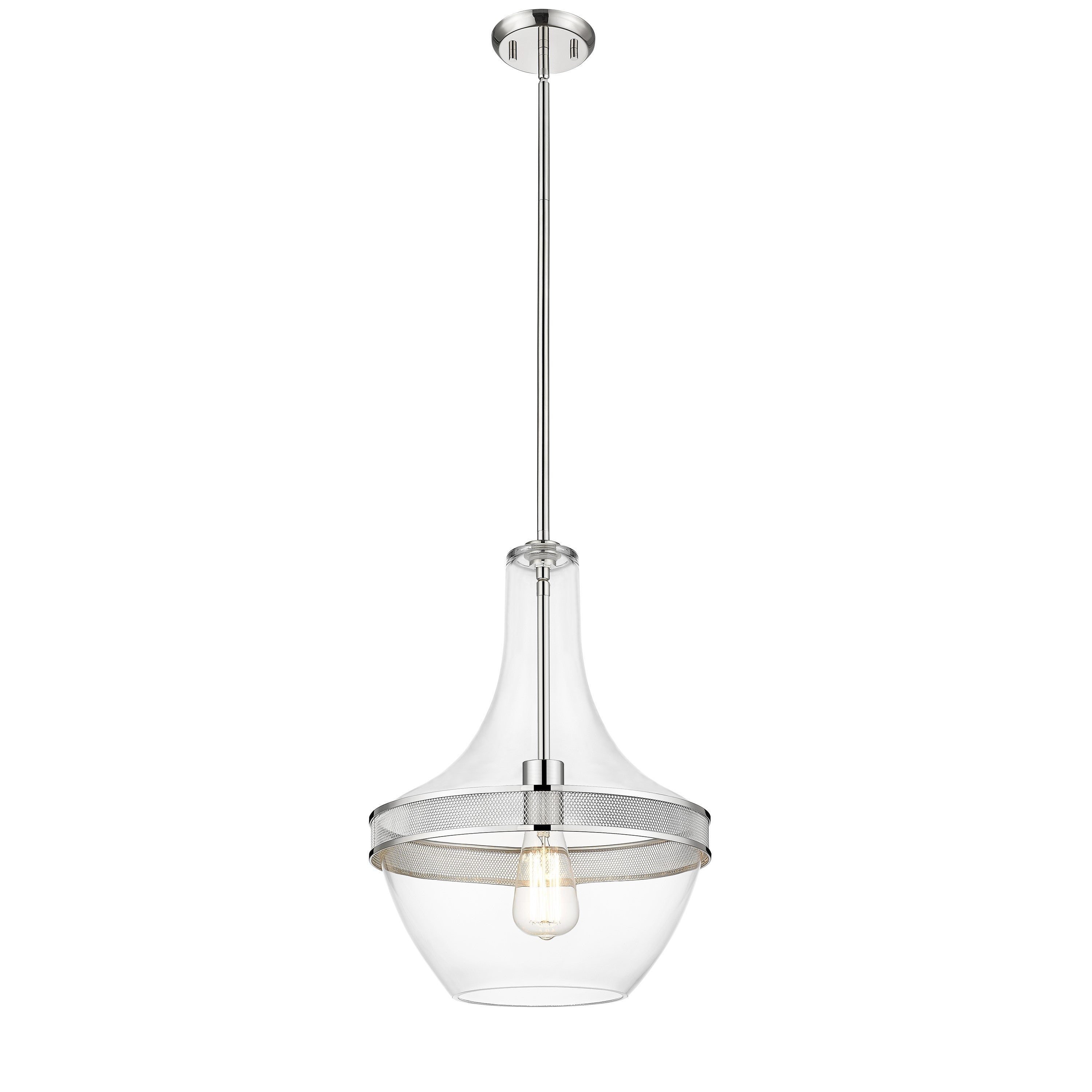Grace 1-Light Polished Nickel Pendant-zoom-1