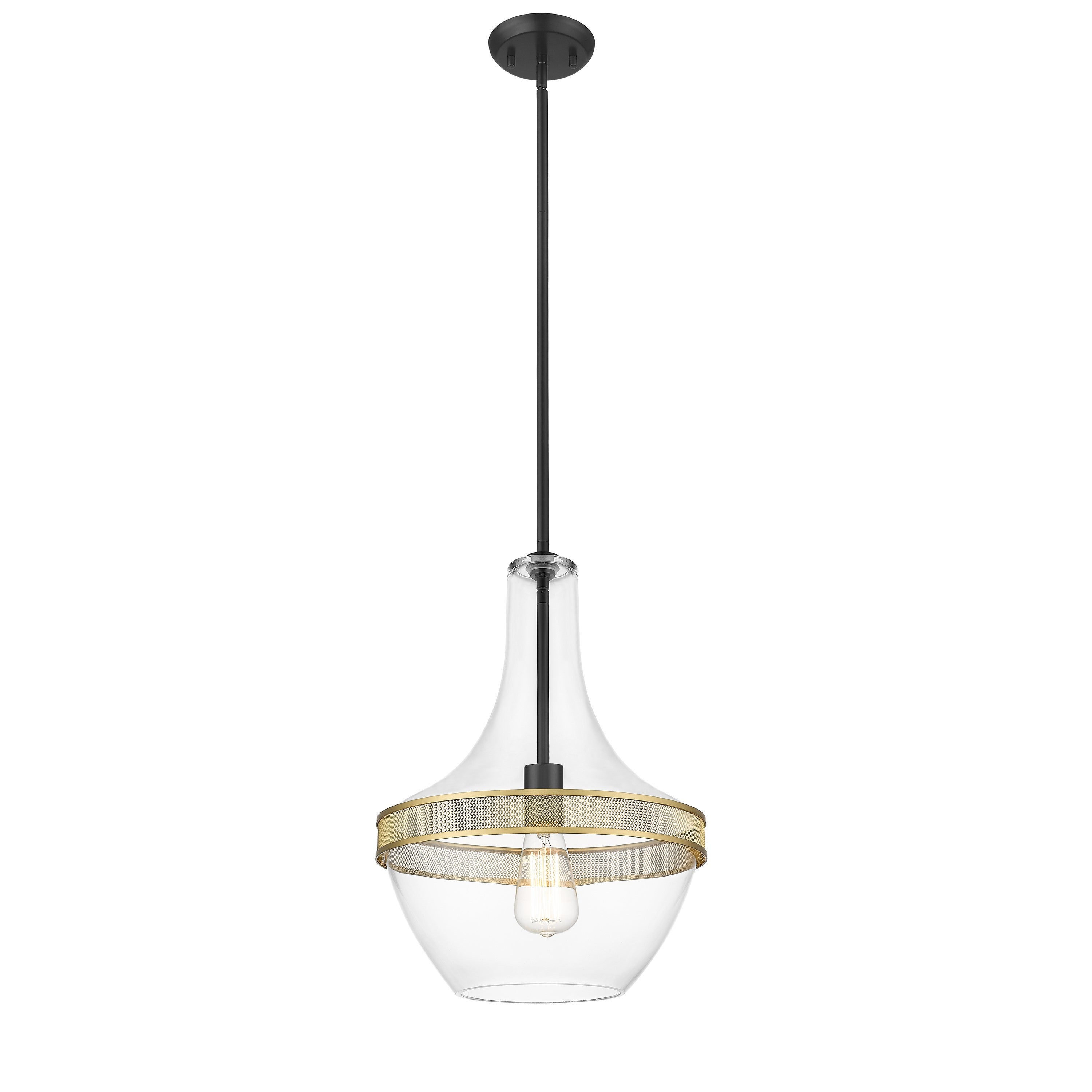 Grace 1-Light Black Pendant