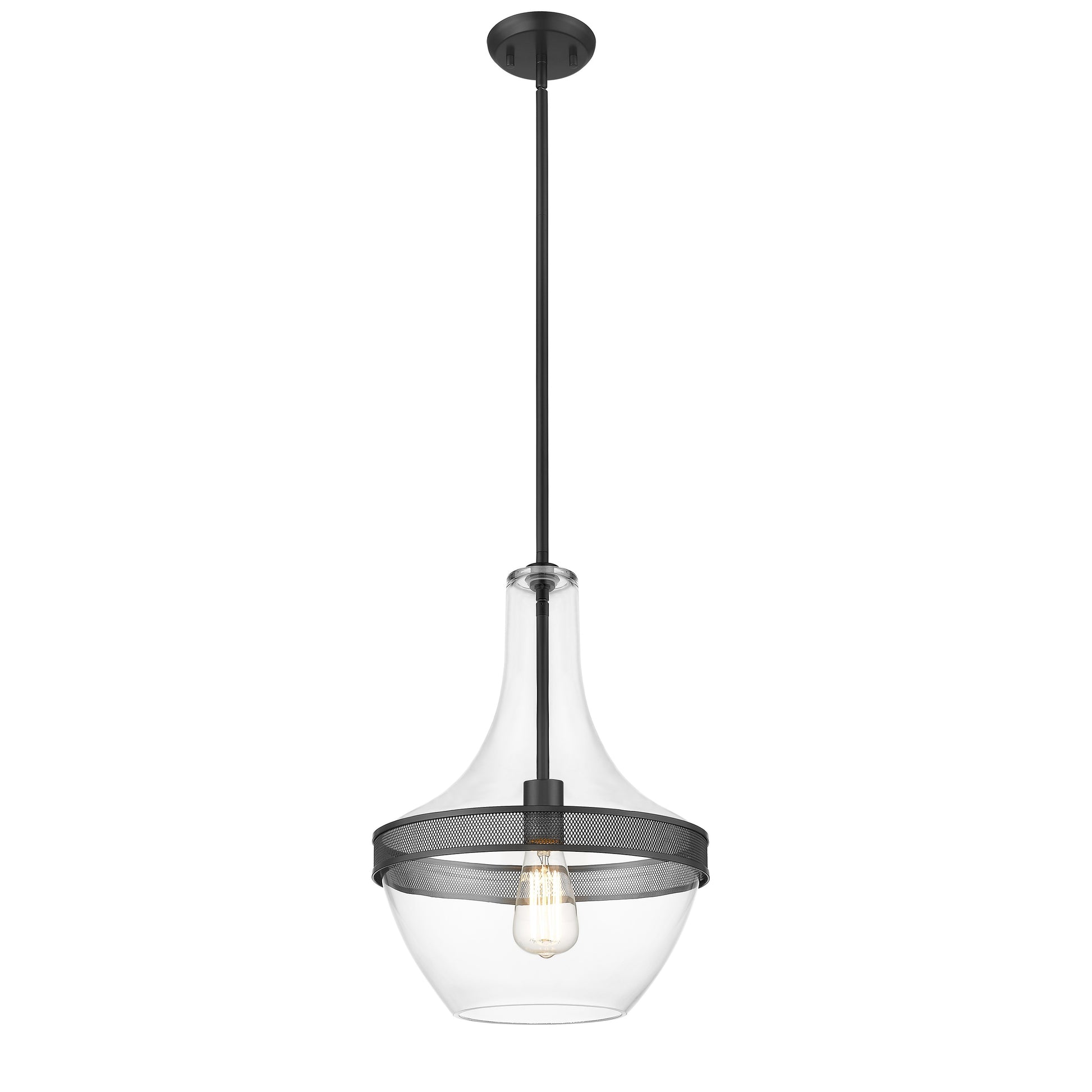 Grace 1-Light Black Pendant-1