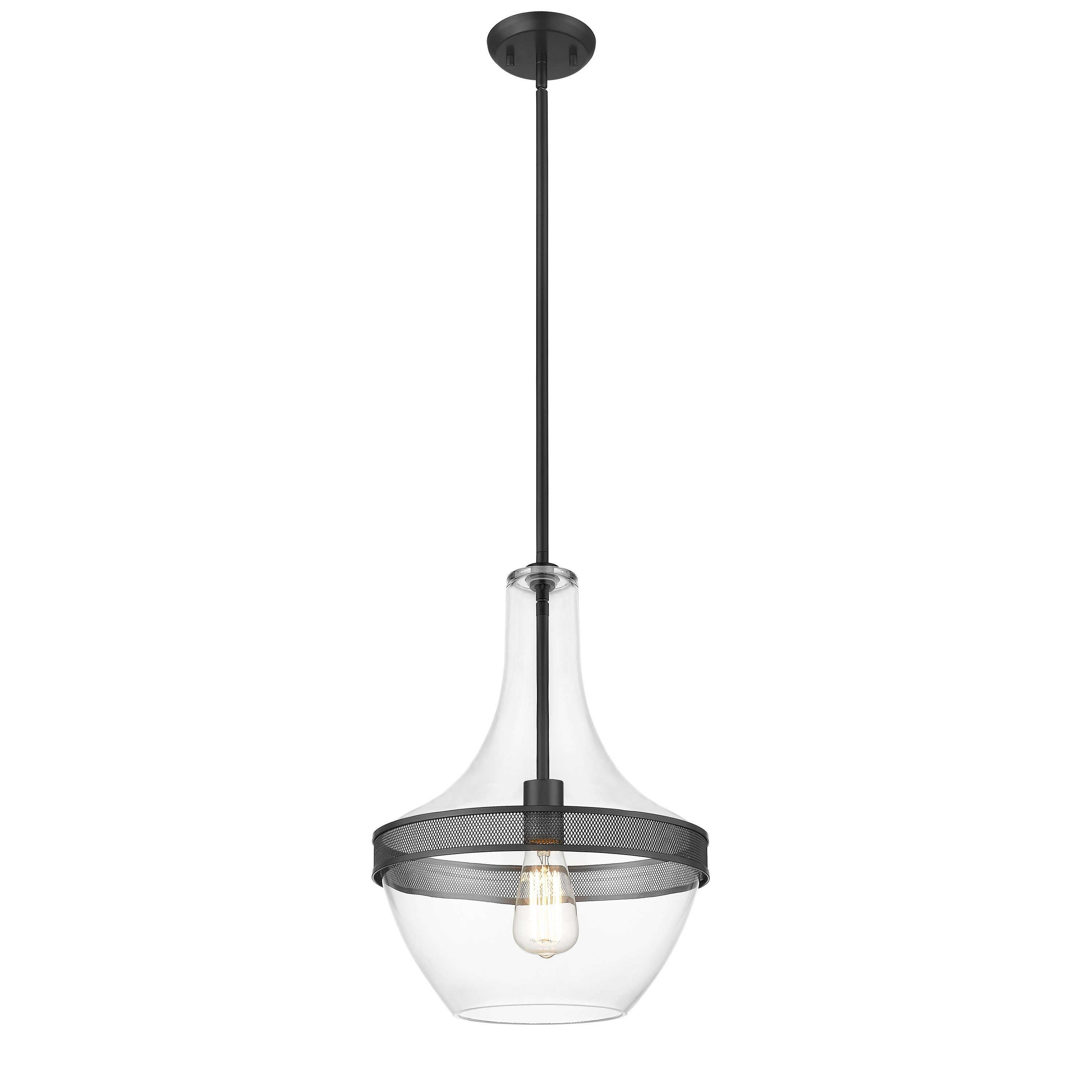 Grace 1-Light Black Pendant